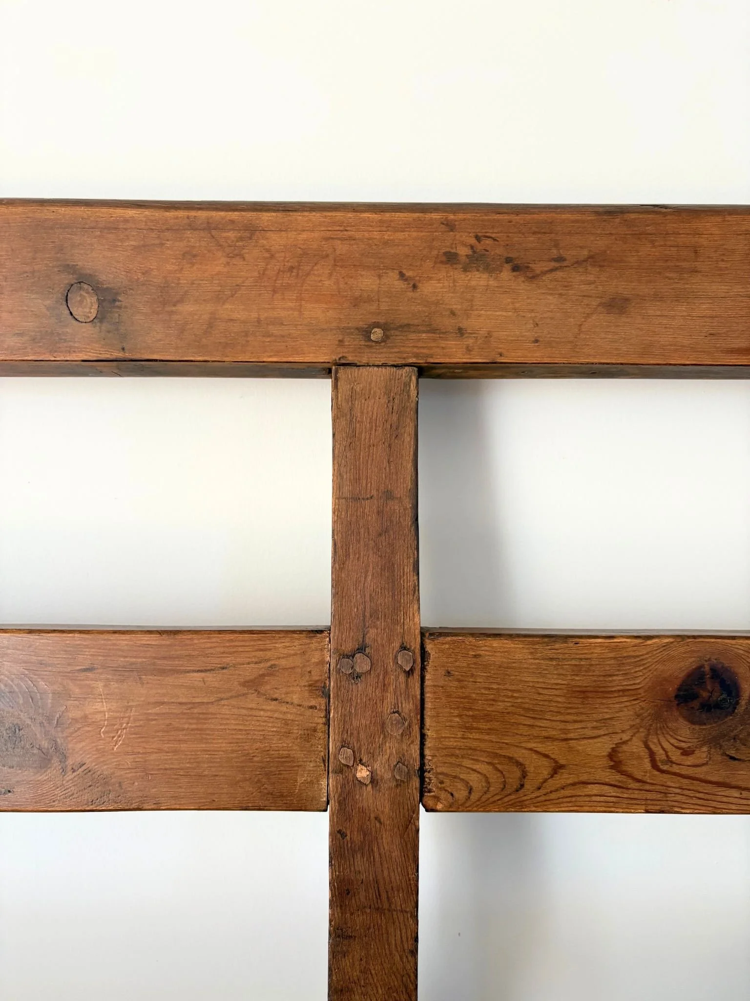 Antique Wooden Chapel Bench Pew - Bureau Bruton