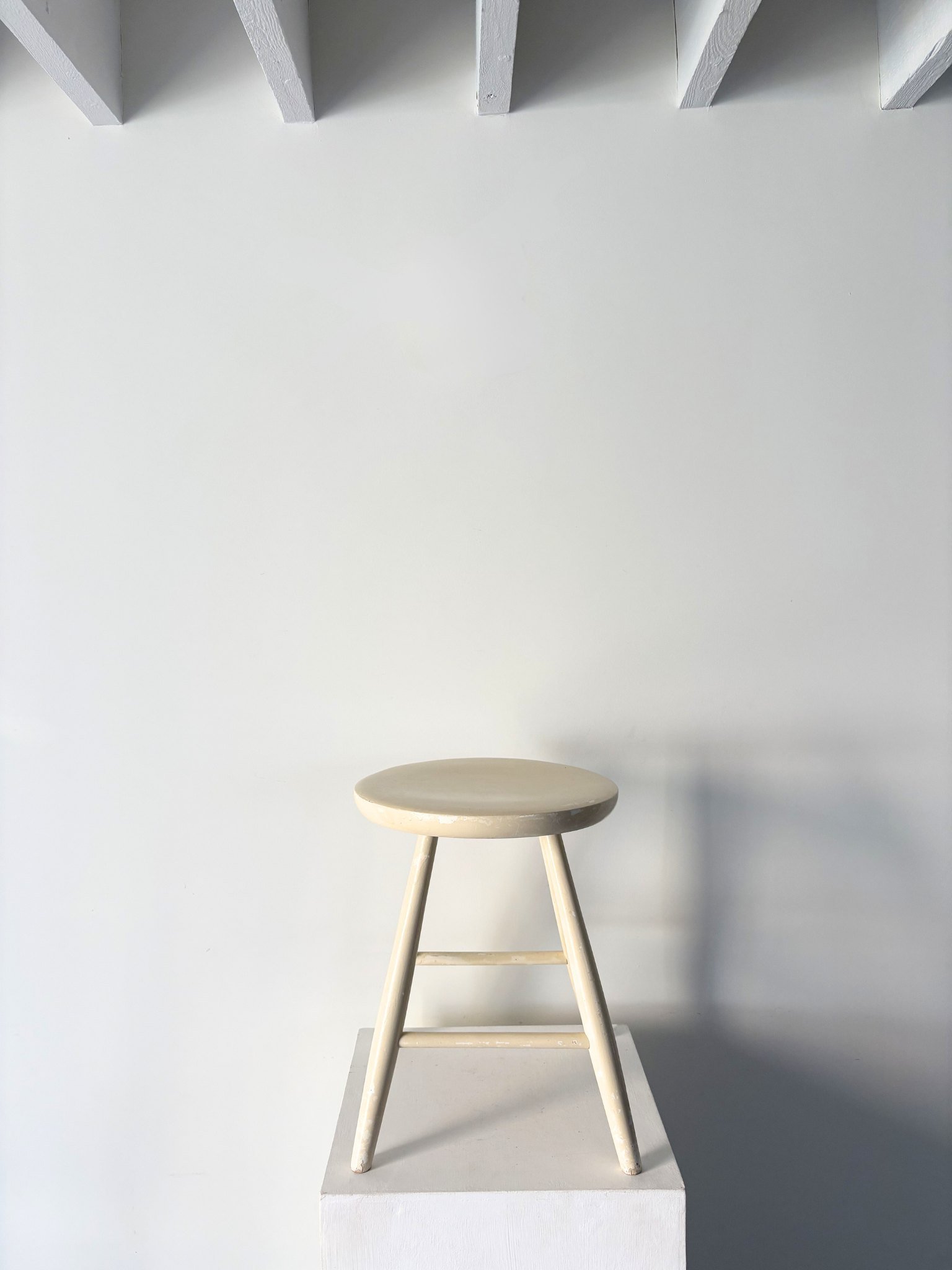 Utilitarian Wooden Stool c.1950 - Bureau Bruton