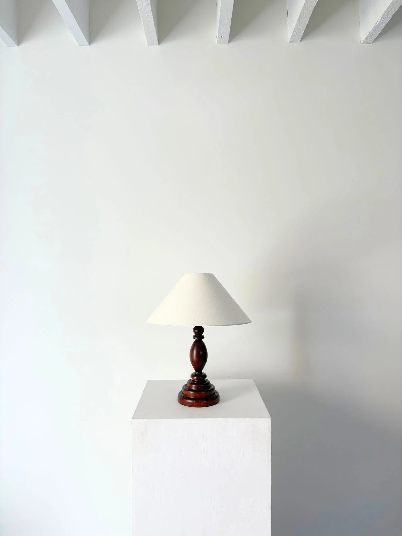 Solid Wood Turned Table Lamp - Bureau Bruton Antiques and Vintage Design Shop