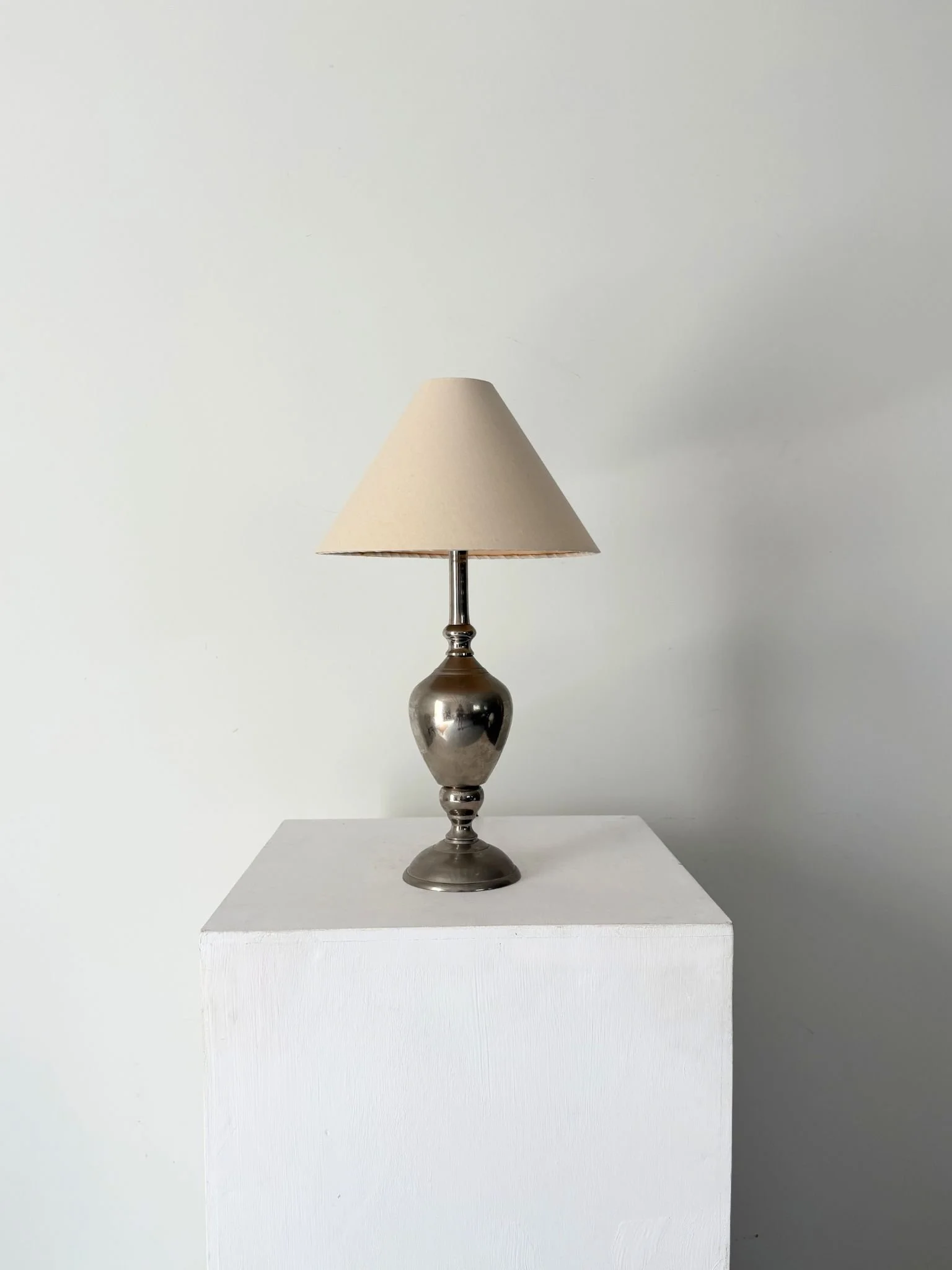 Turned Chrome Table Lamp - Bureau Bruton Vintage and Design Gallery and Store