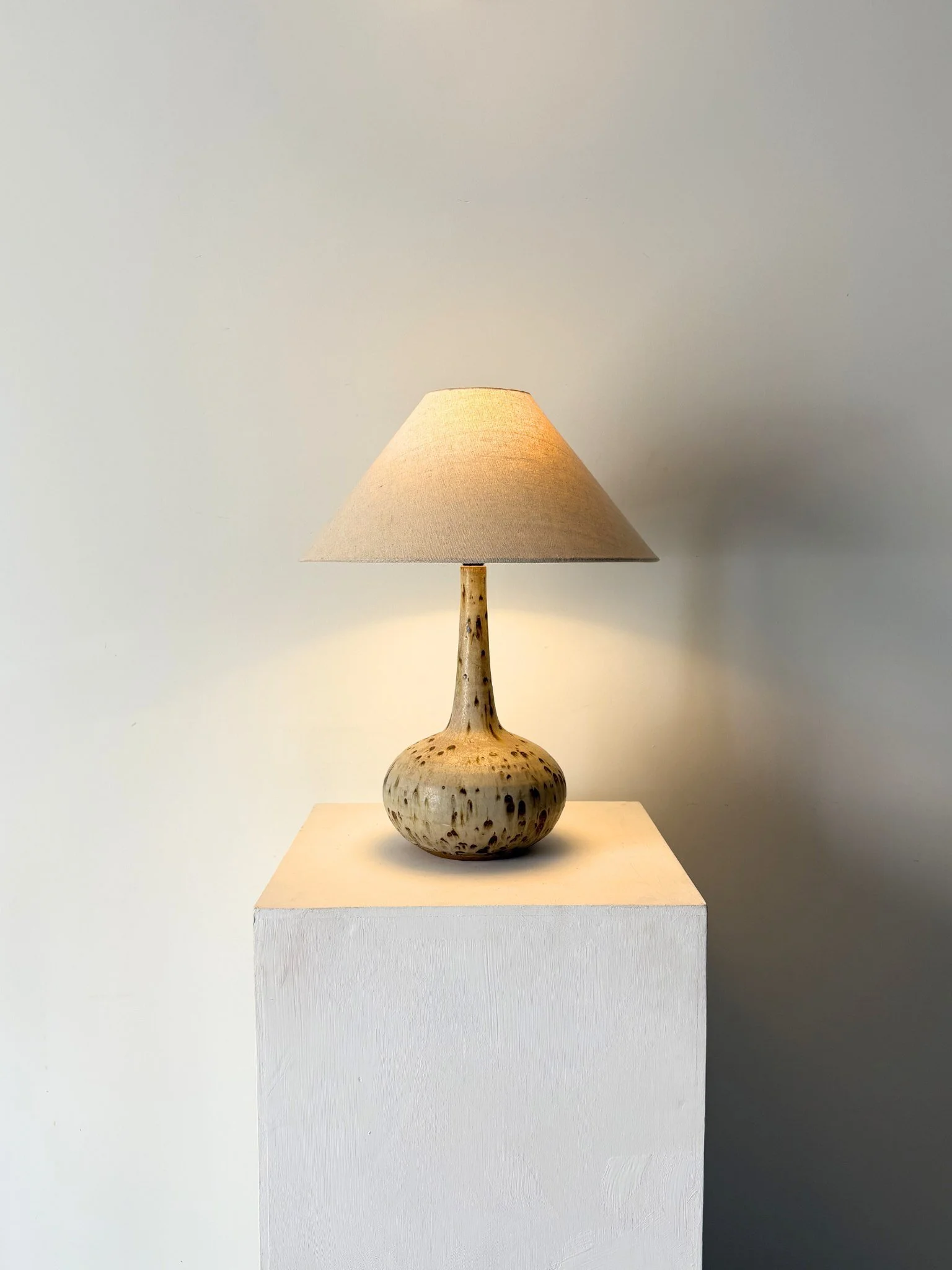 French Mid Century Teardrop Ceramic Table Lamp - Bureau Bruton Antiques & Design Gallery