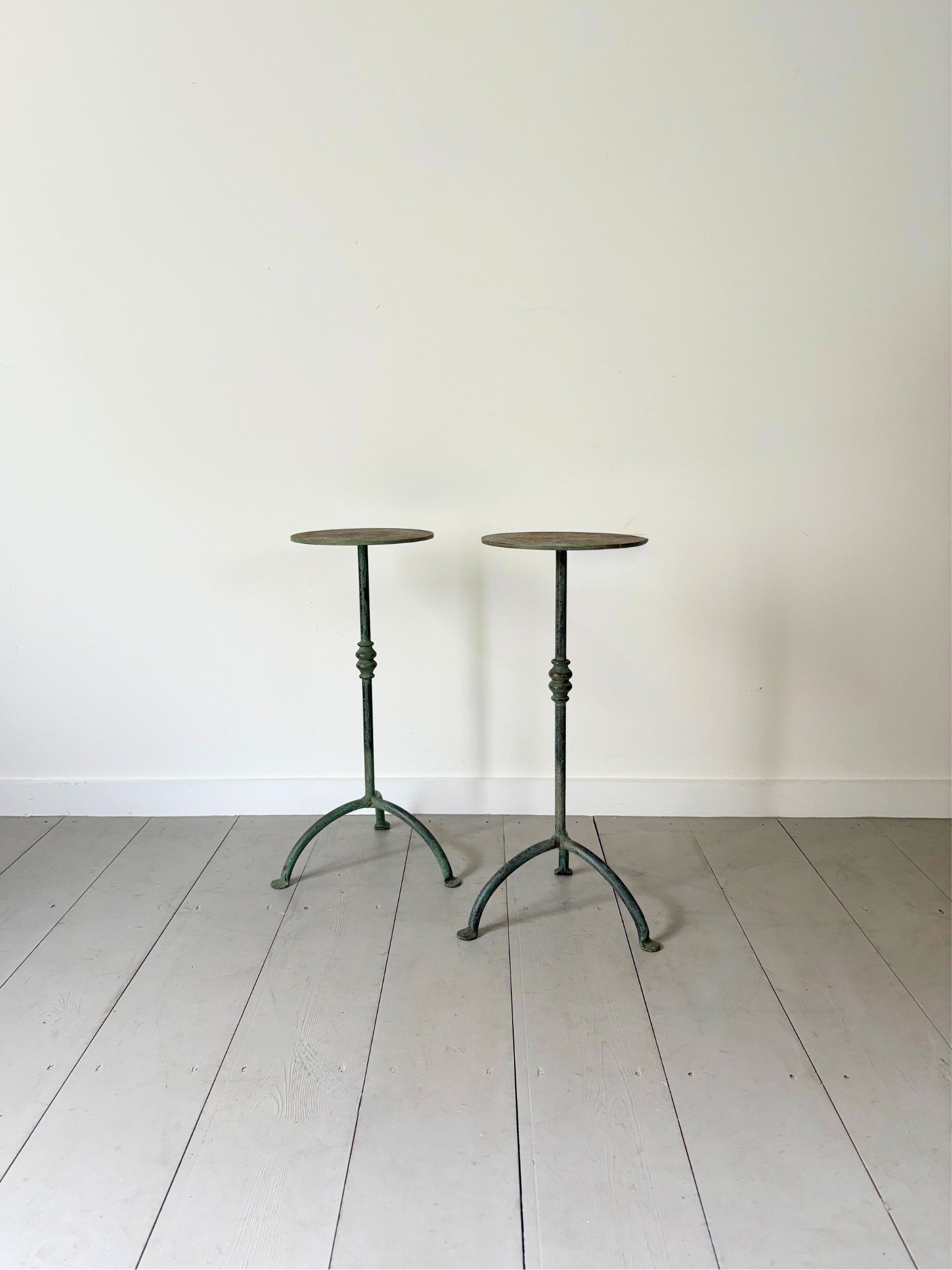 Verdigris Table Base Pair of 20th Century Iron Martini Tables With Verdigris Finish — Bureau ...