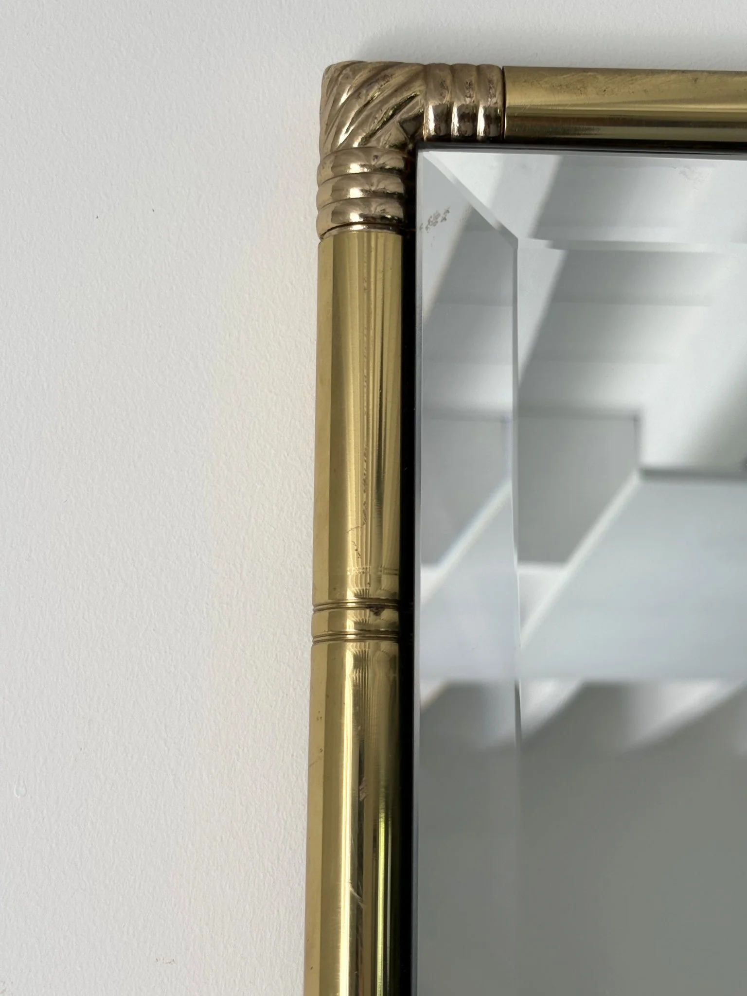 Brass Faux Bamboo Mirror