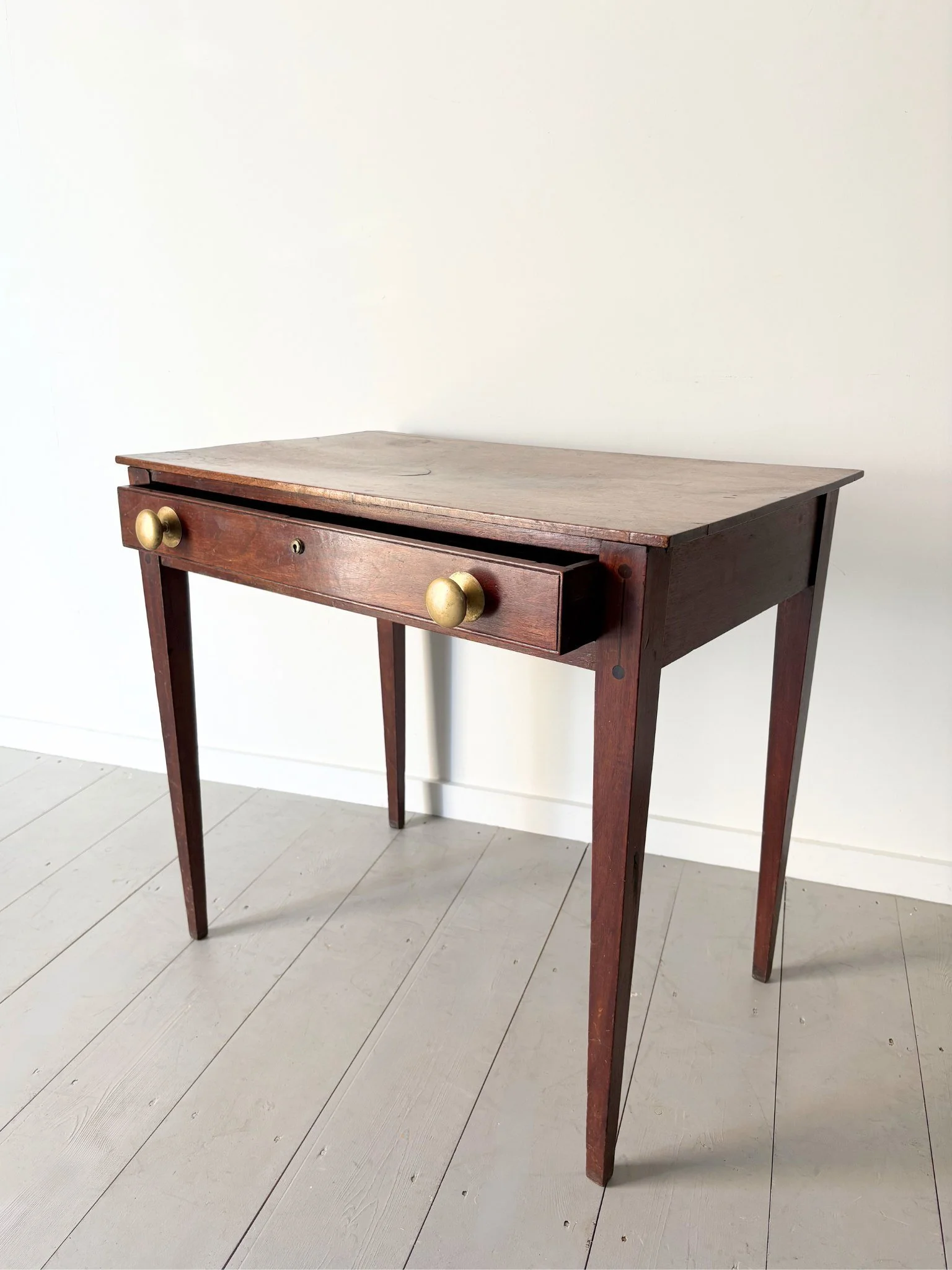 19th Century Inlaid Hall Table or Desk - Bureau Bruton Antique and Vintage Shop