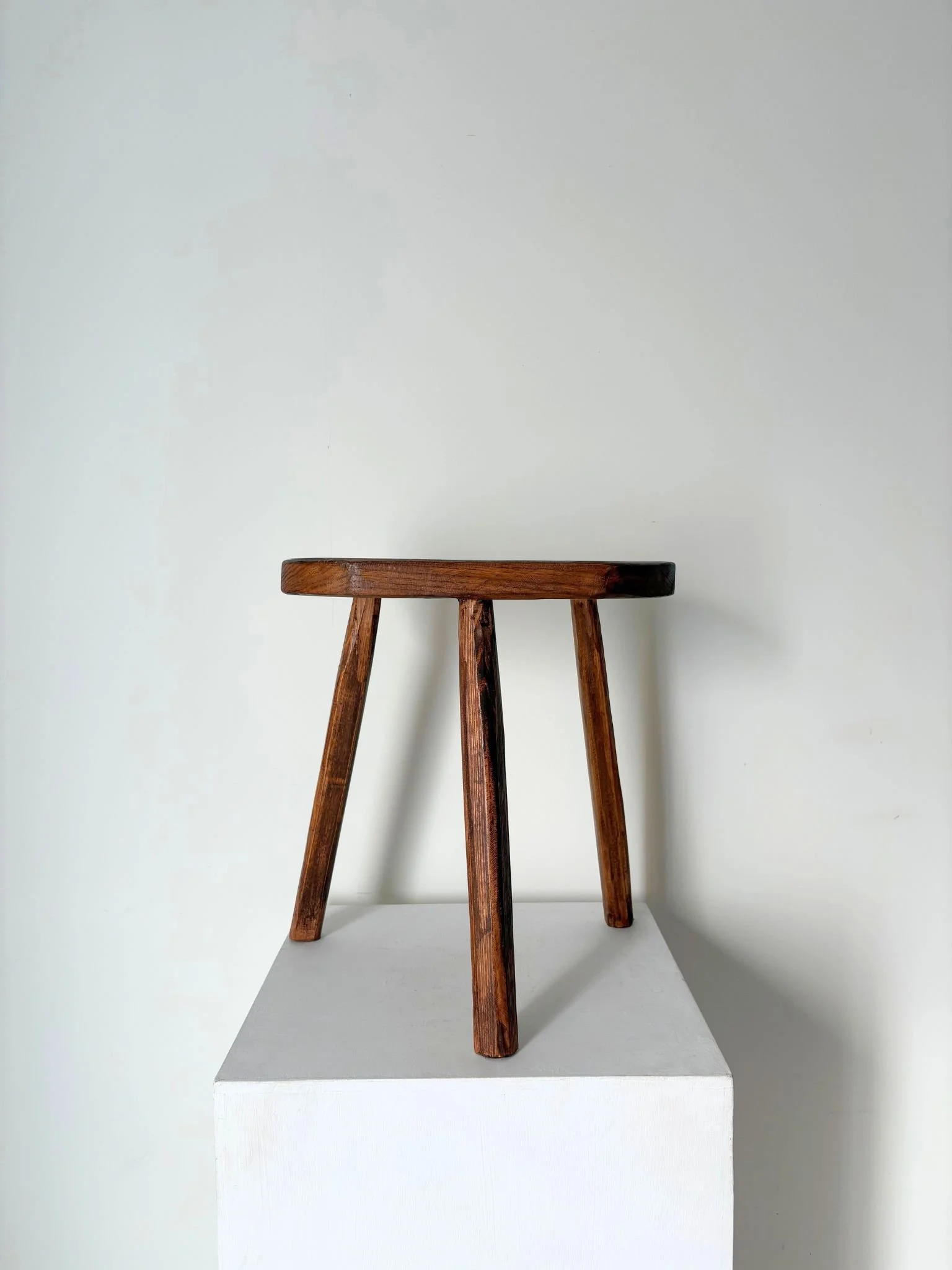 Rustic 20th Century Side Table Stool From France - Bureau Bruton