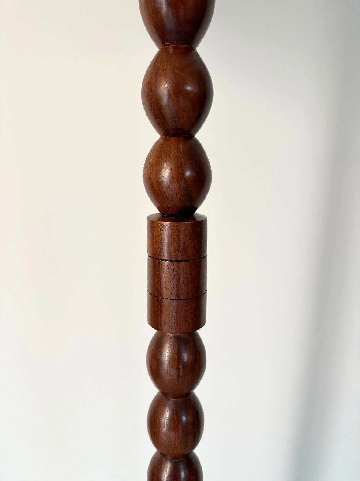 Turned Floor Lamp With Geometric Bobbin Stem - Bureau Bruton