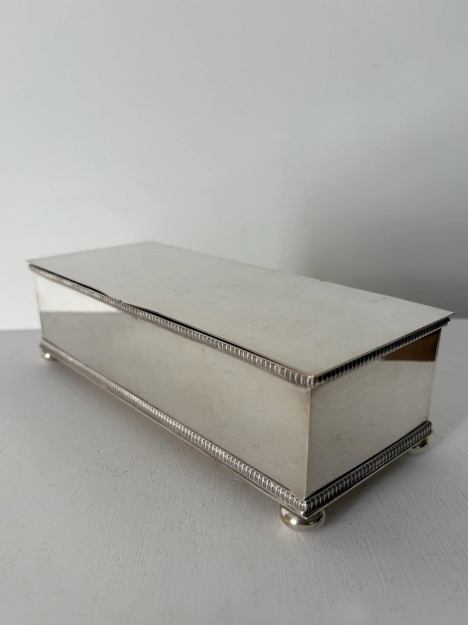 Edwardian Silver Plated Box - Bureau Bruton Antiques and Vintage