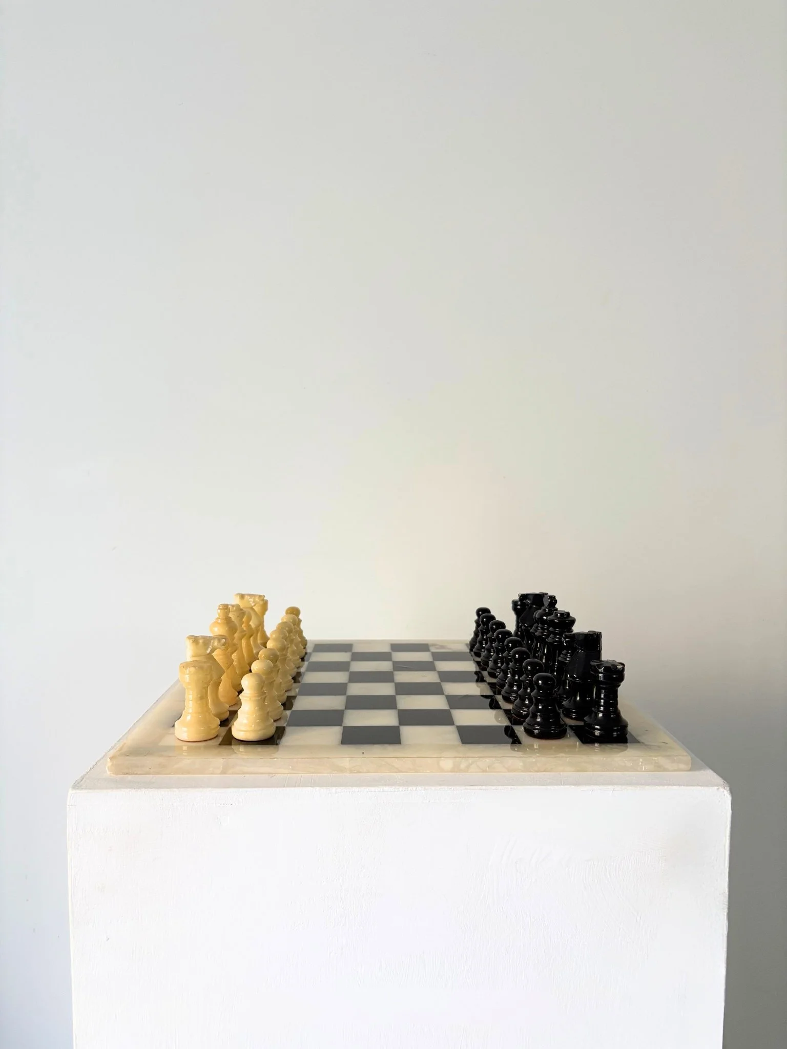 Vintage Alabaster Marble Chess Set by Chiellini - Bureau Bruton Design and Antiques Gallery and Sourcing Service