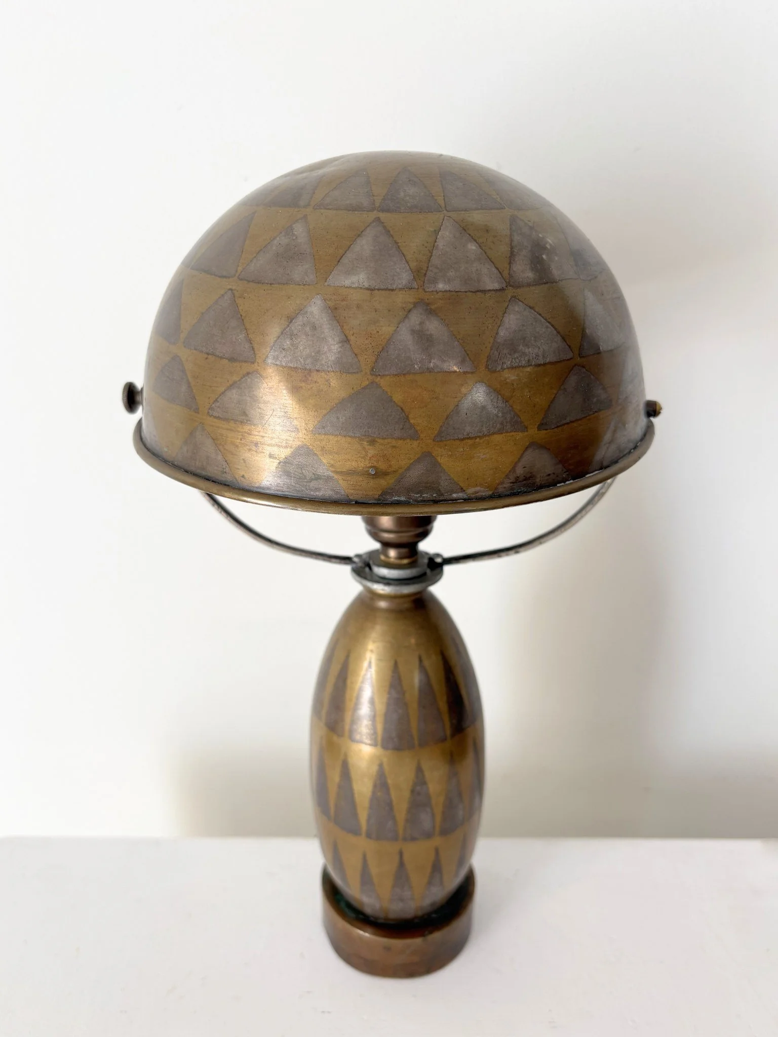Vienna Succession Metal Domed Table Lamp - Bureau Bruton Antique and Vintage Lighting and Furniture