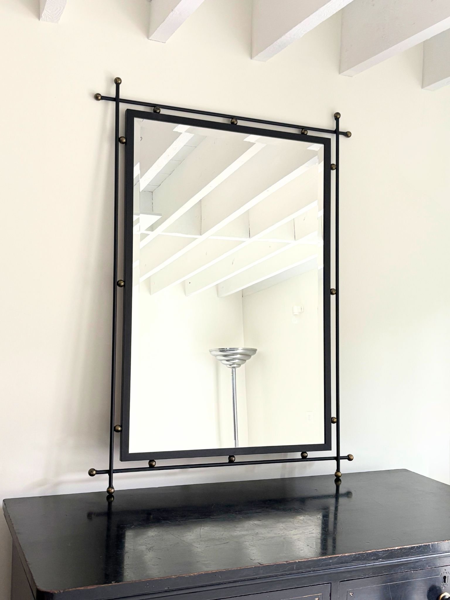 Large Post Modern Memphis Style Vintage Wall Mirror - Bureau Bruton Interiors Sourcing and Antiques Shop