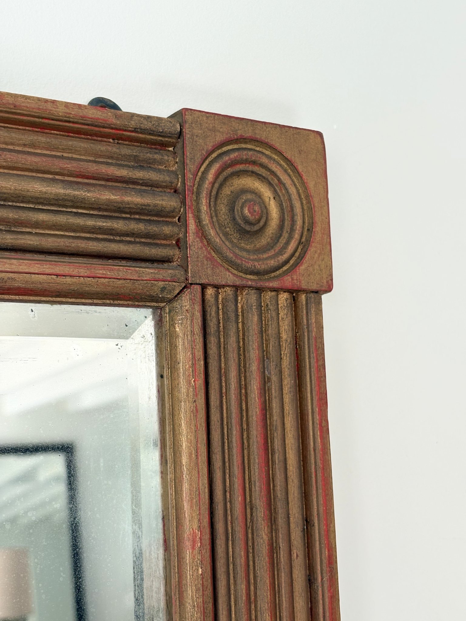 Neo Classical Gilt Wall Mirror Corner Detail - Bureau Bruton Vintage Showroom