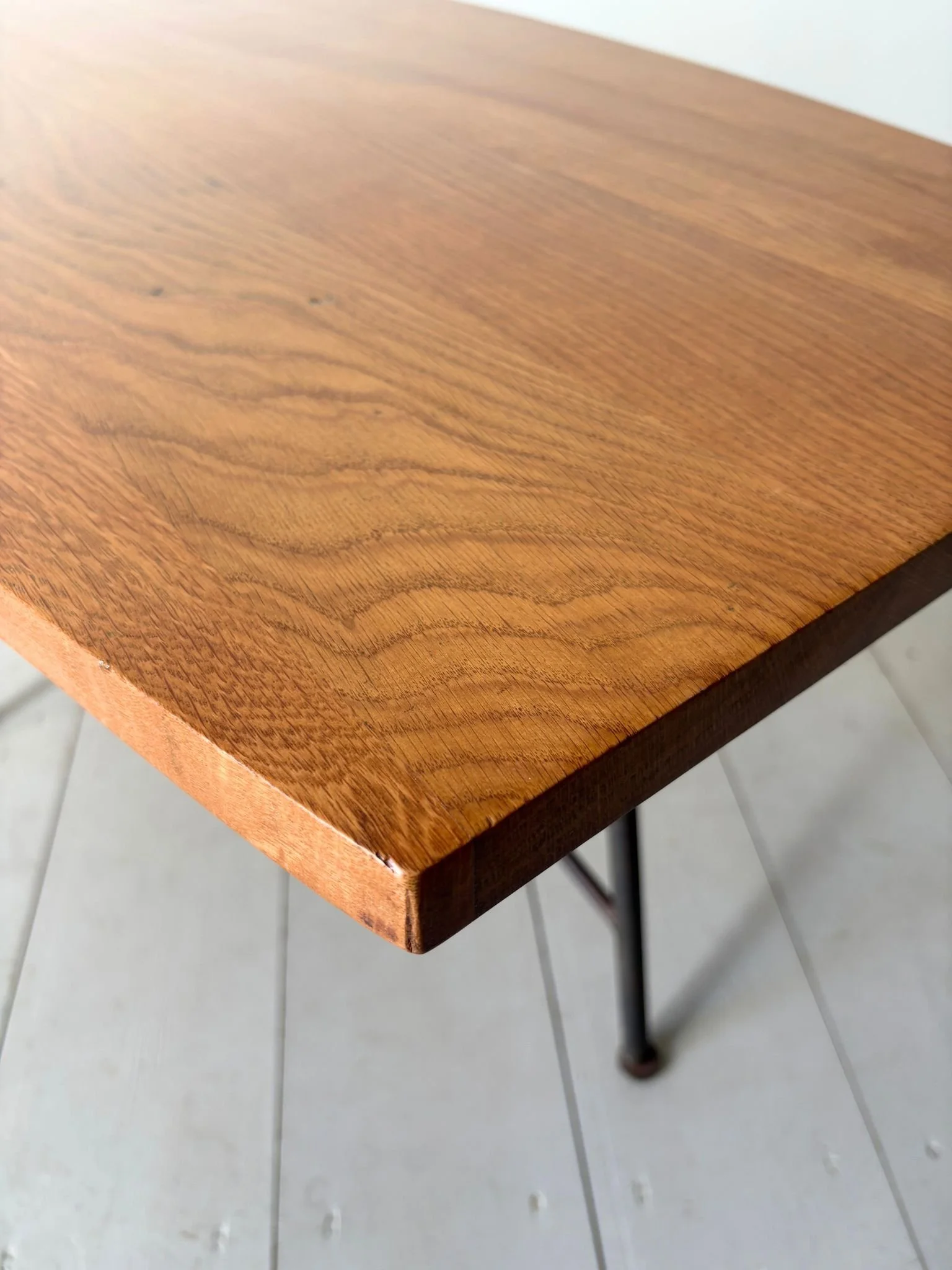 Oak Wood and Iron Vintage 20th Century Coffee Table - Bureau Bruton