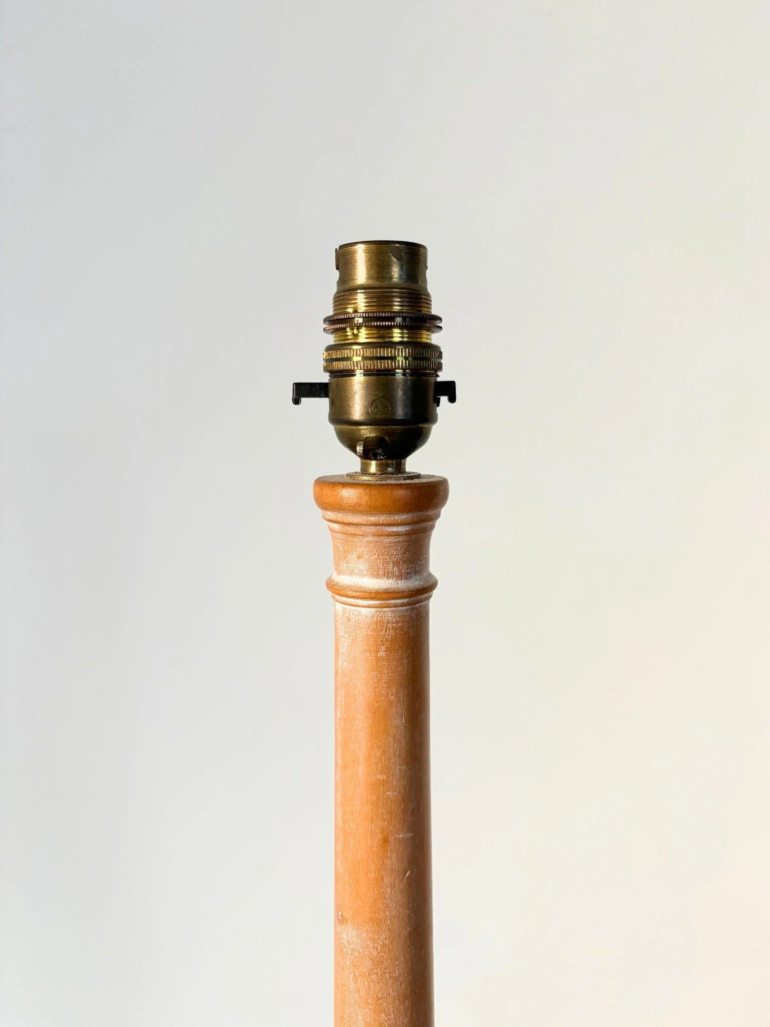 Limed Wood Italian Column Lamp - Bureau Bruton