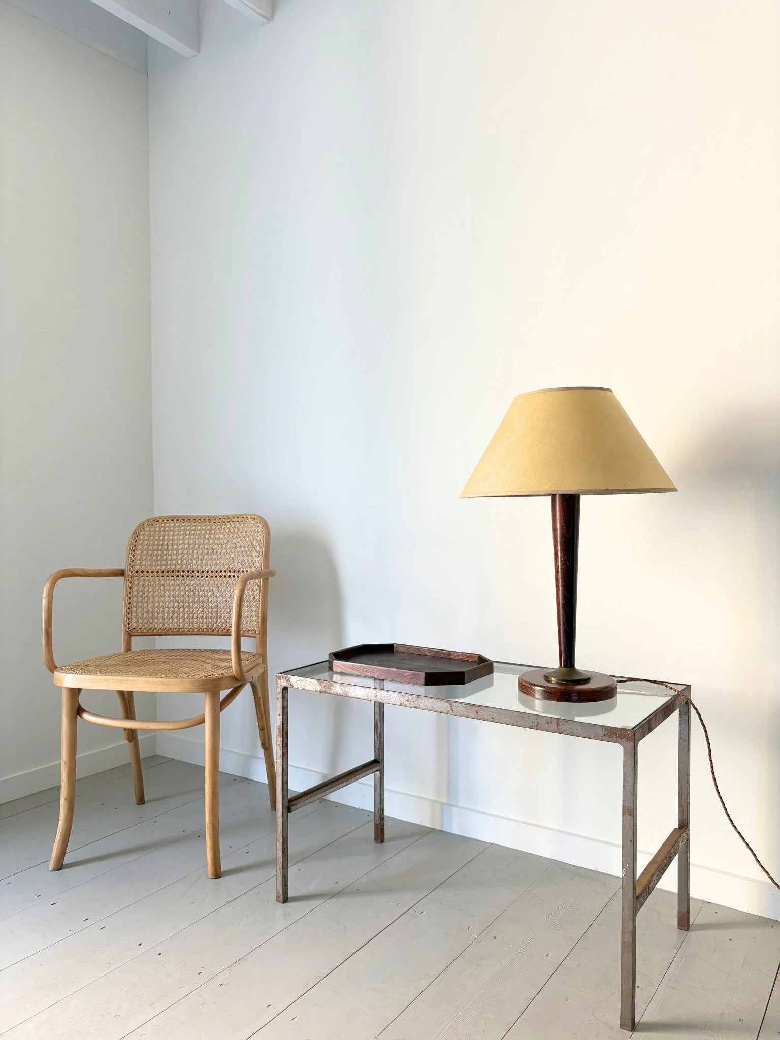 Octagonal Art Deco Vintage Wooden Tray - Bureau Bruton