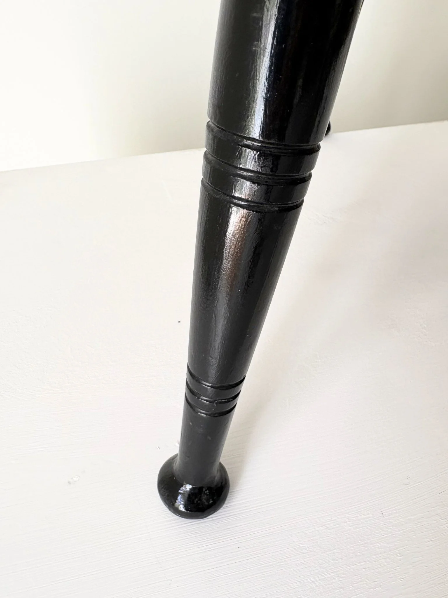 Ebonised Side Table Detail