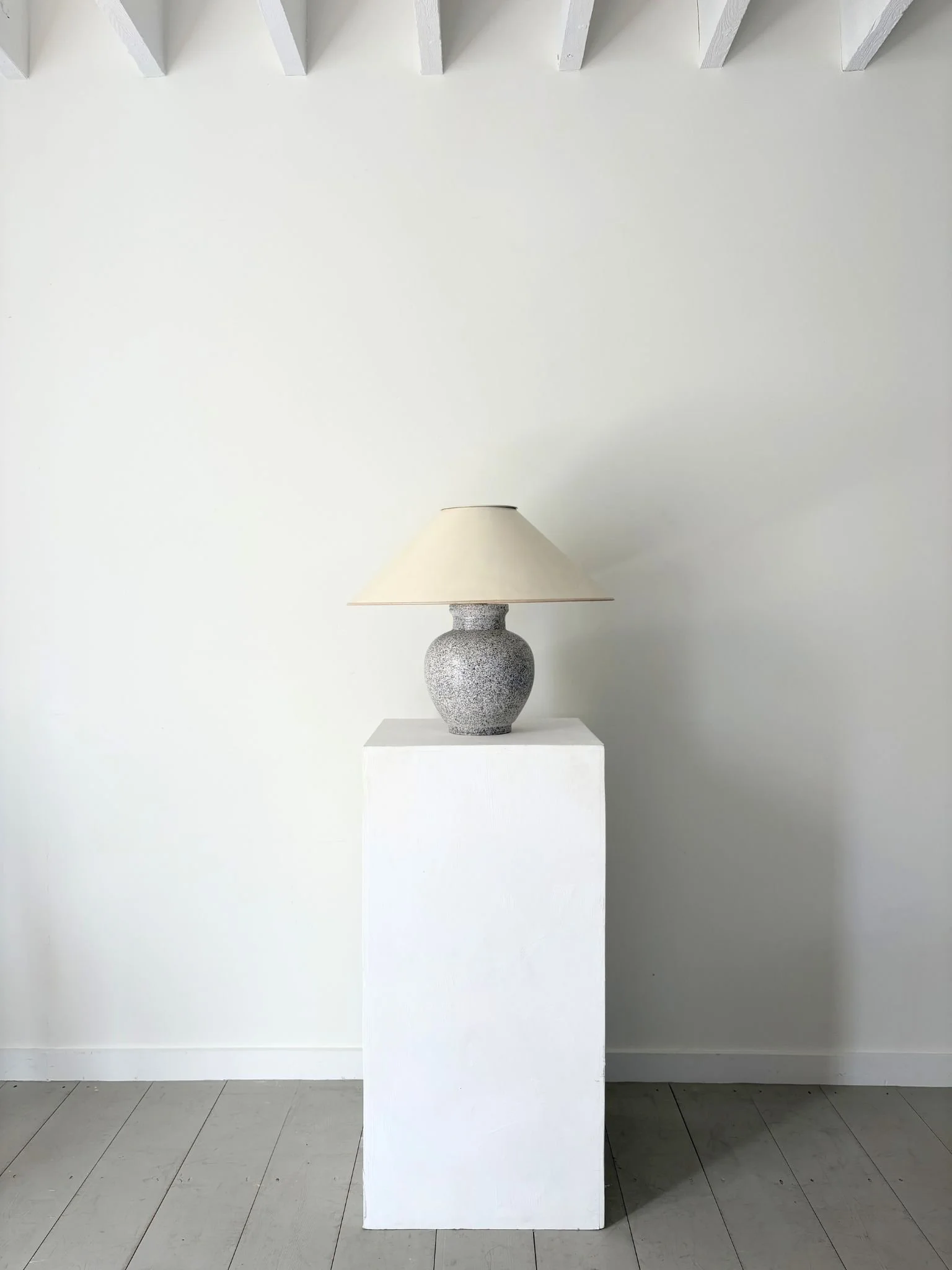 A rare late 20th Century Italian ceramic lamp in monochrome tones - Bureau Bruton Antique and Vintage Lighting Shop