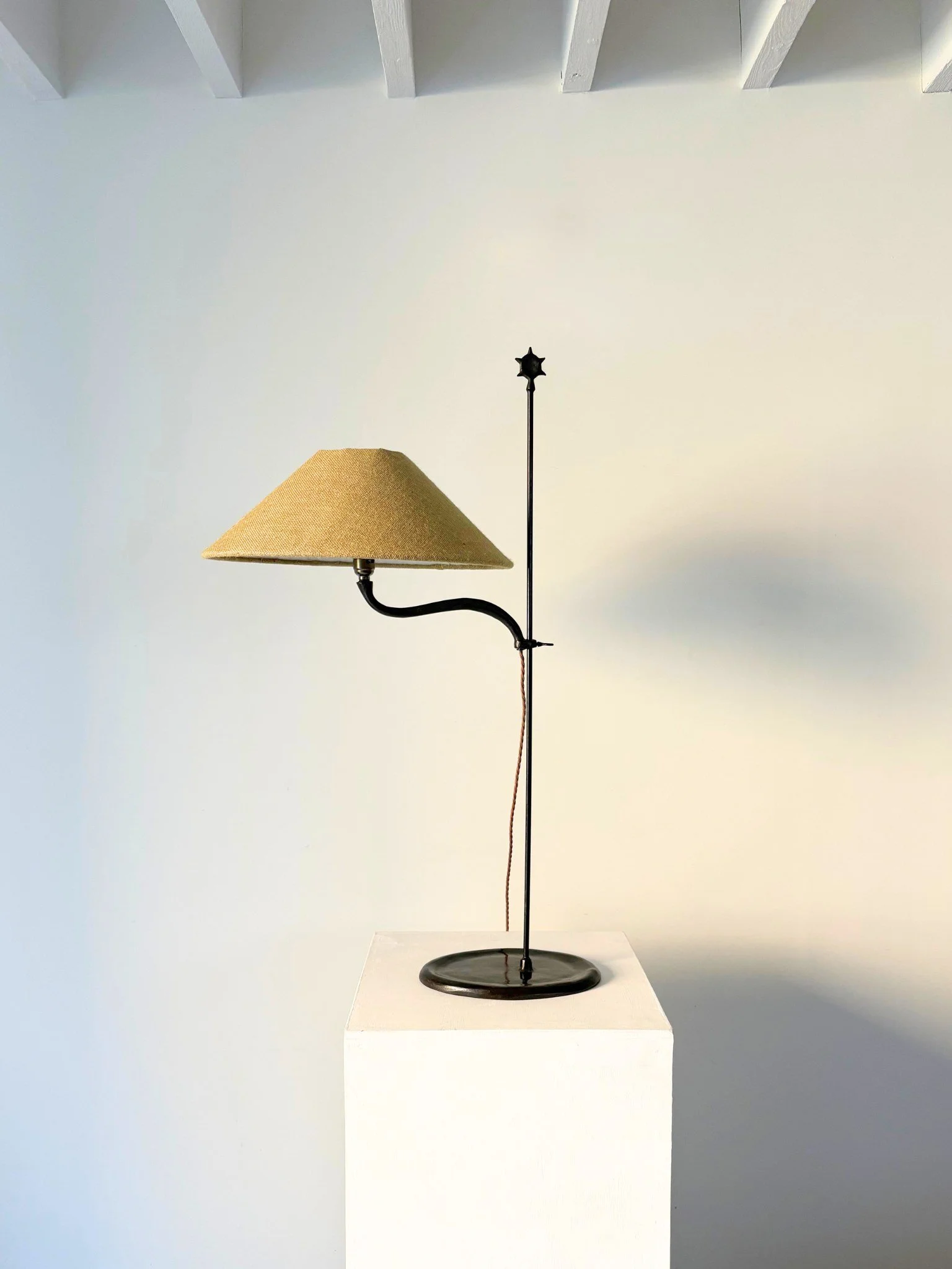 Handmade French Wrought Iron Adjustable Table Lamp Or Reading Light - Bureau Bruton