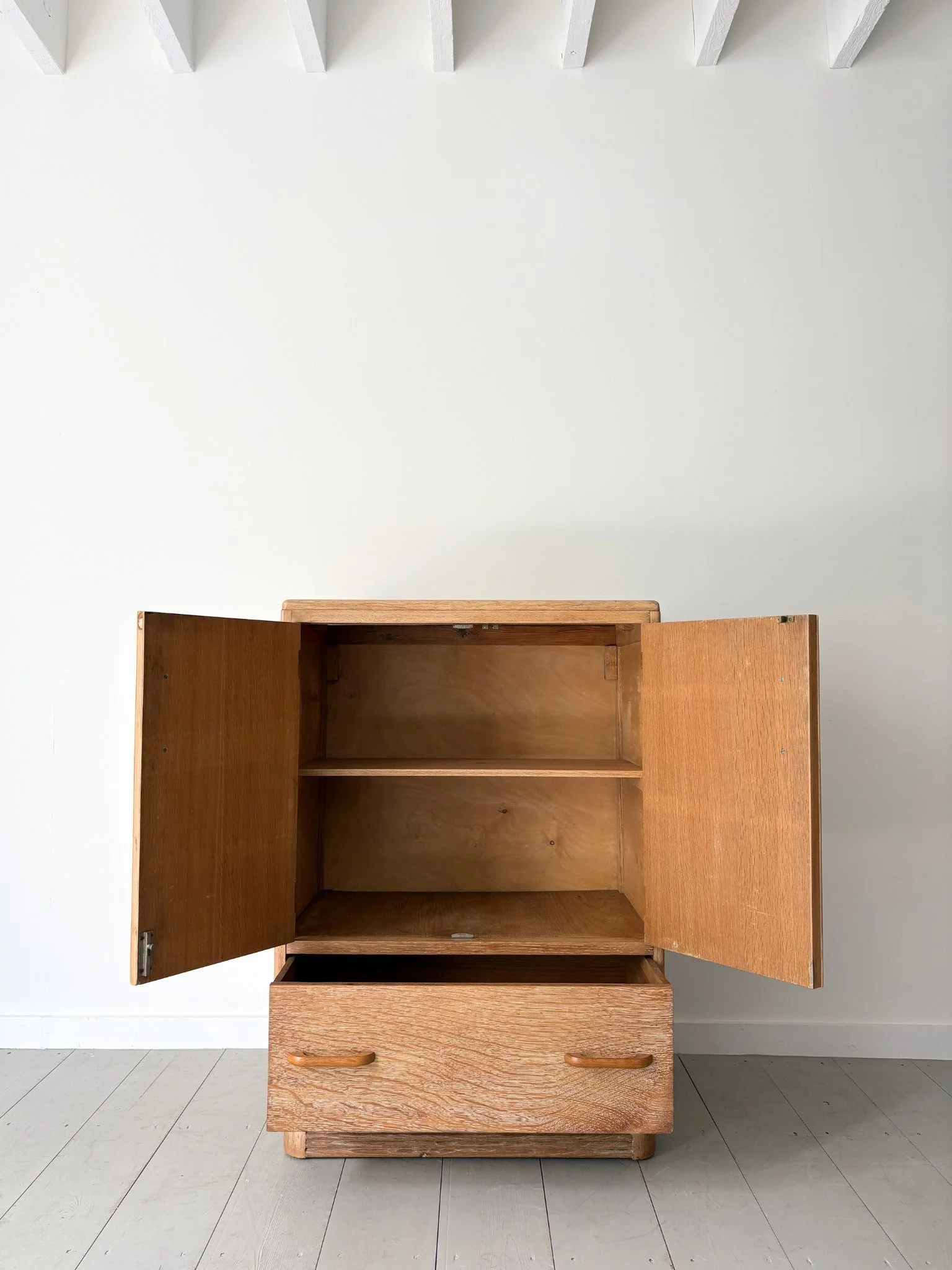 Vintage Limed Oak Cabinet - Bureau Bruton Furniture Art and Objects