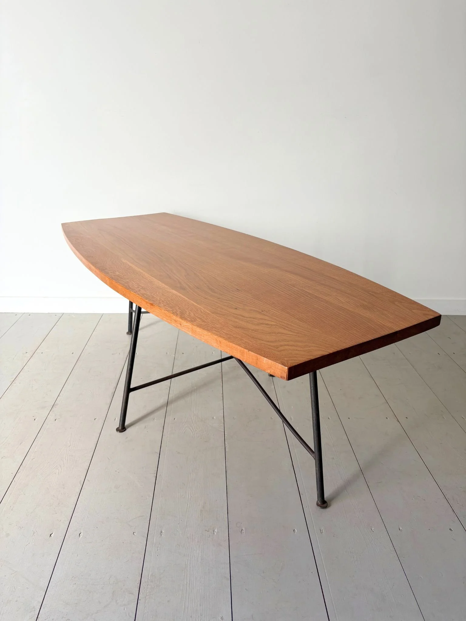 Solid Oak and Iron Mid Century Coffee Table - Bureau Bruton