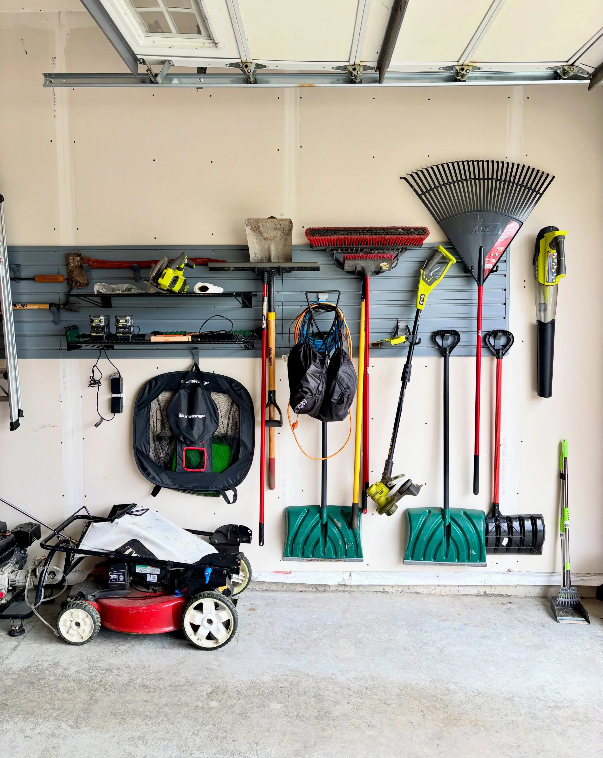 A functional garage makes a huge difference in one&rsquo;s attitude toward housework and yard work. It also makes parking the car that much easier, and dare I say&hellip; enjoyable?! Track systems are my favorite for getting gear and tools off the gr