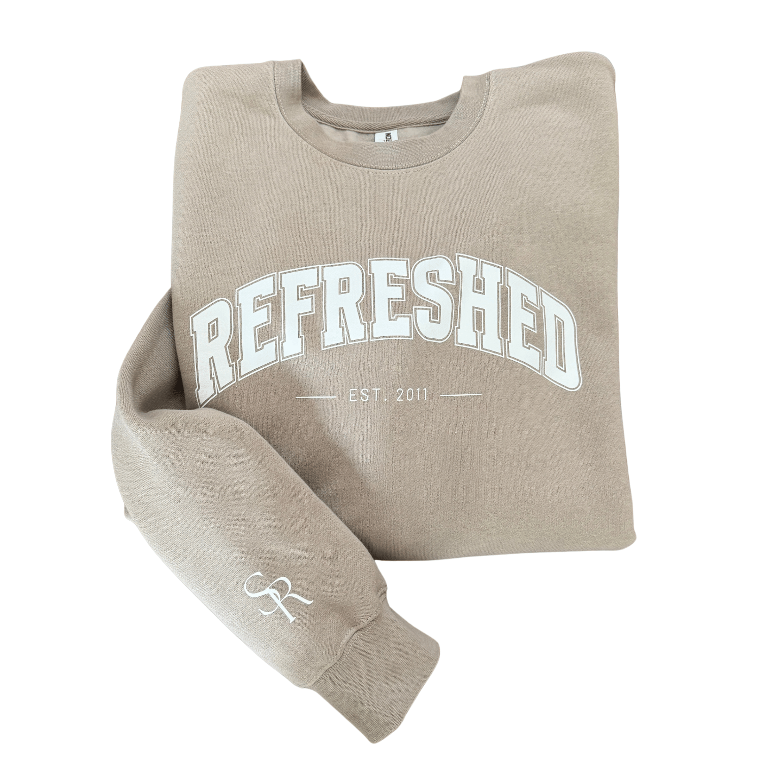 Refreshed Sweatshirt, Beige/White