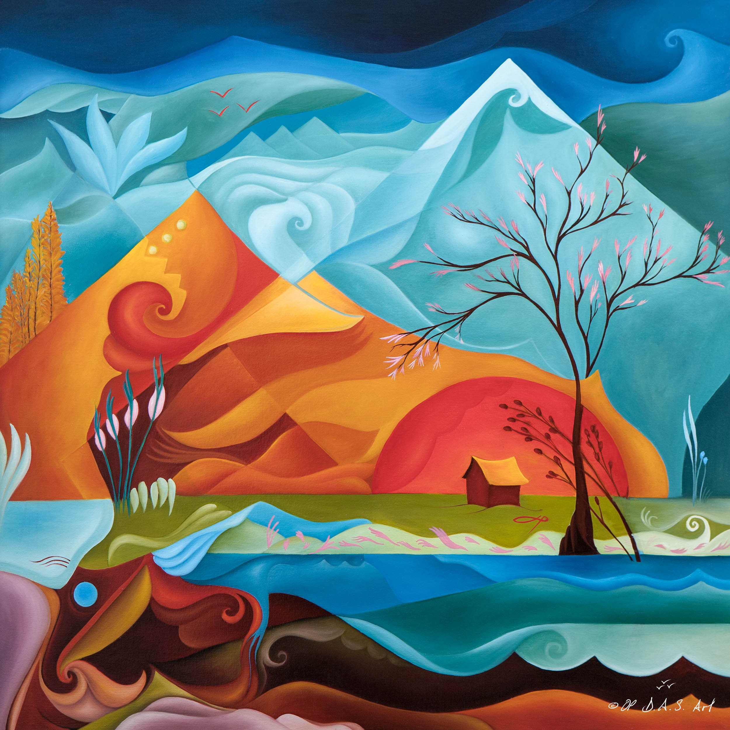 Claire de Lune
00.00.2007 (Claude Debussy) . Private Collection . Oil on canvas 36"x36"
