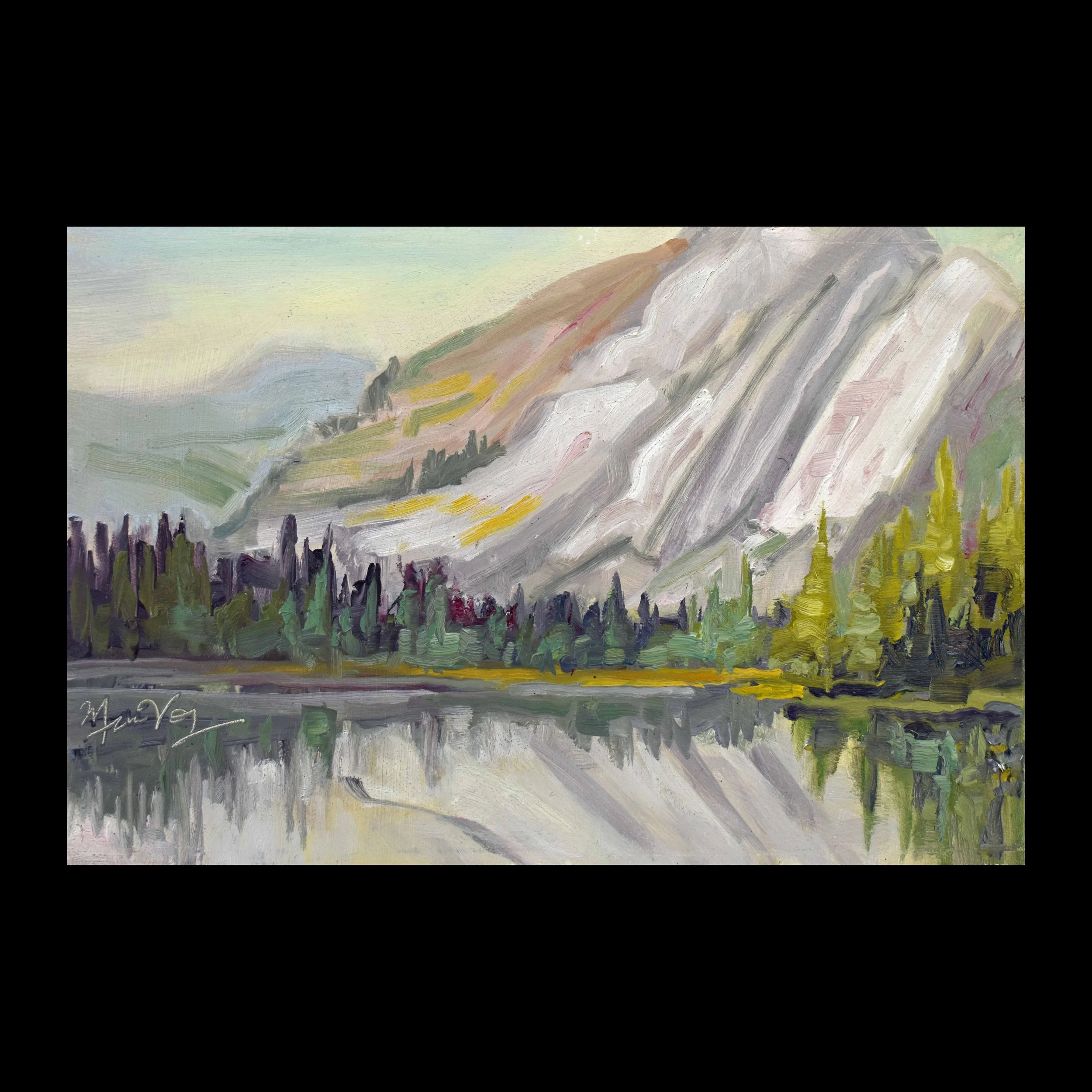 2026, Reflections of The Great Wall, Elk Lakes, 8x12.jpg