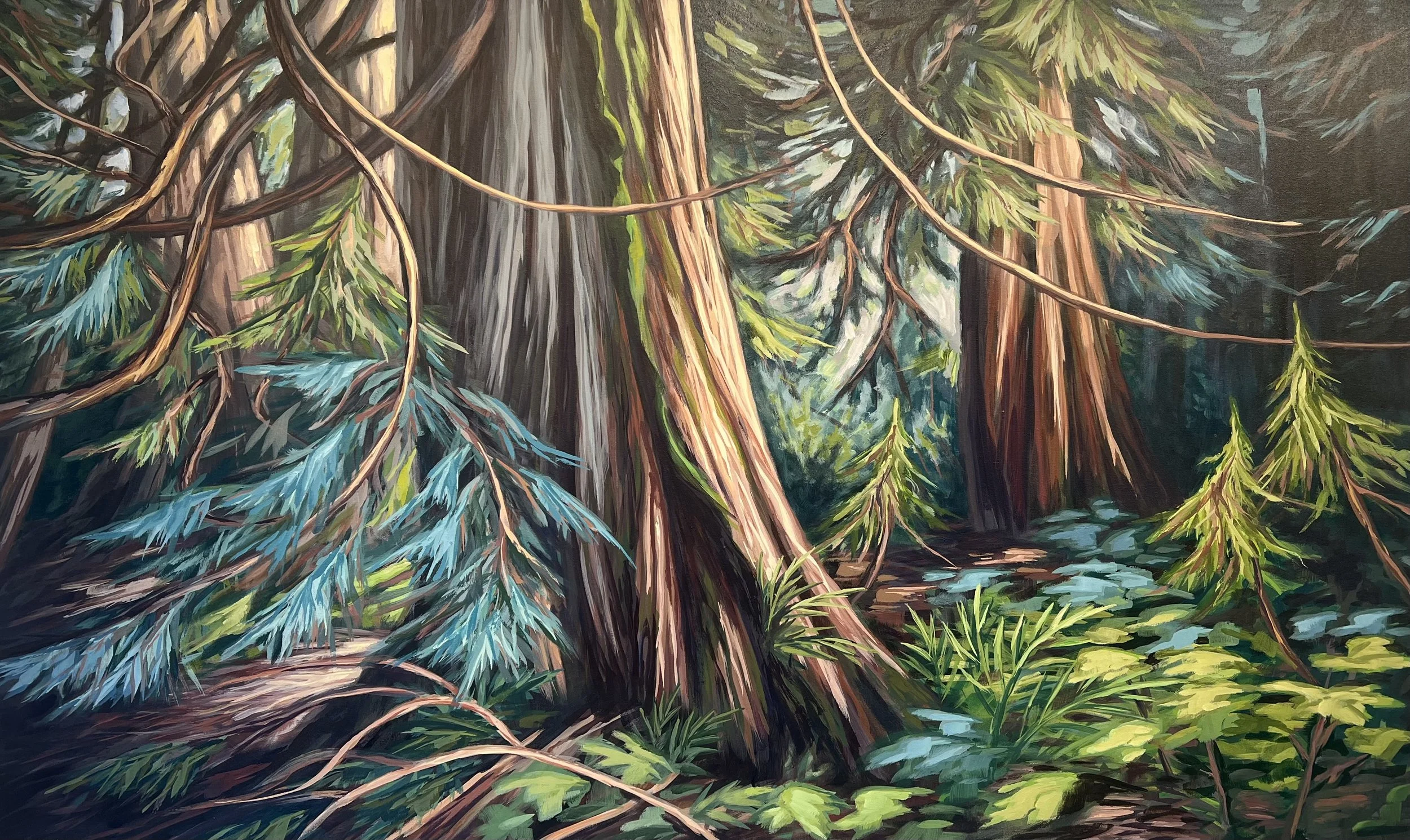 Melanie MacVoy - Hidden Giants, 36” x 60”