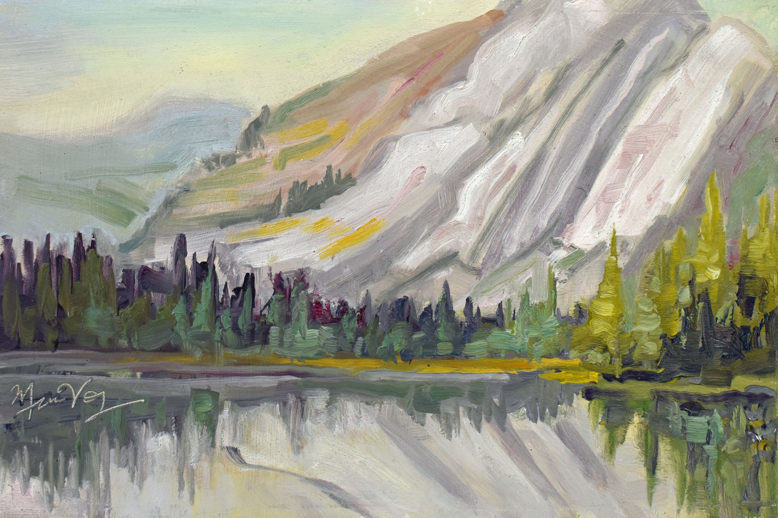 2026, Reflections of The Great Wall, Elk Lakes, 8x12.jpg