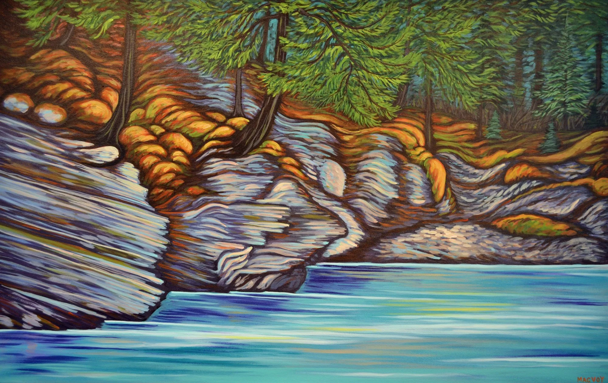 Melanie MacVoy - Kootenay River Float, 30" x 48", SOLD