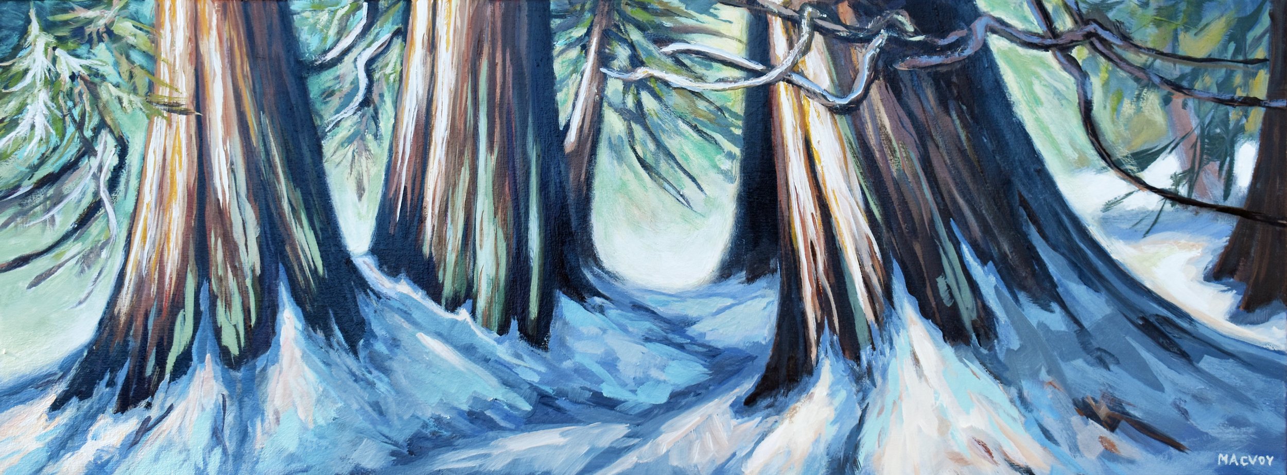 Gimme Shelter, 18x48, acrylic on canvas, $1400, Inquire with the artist