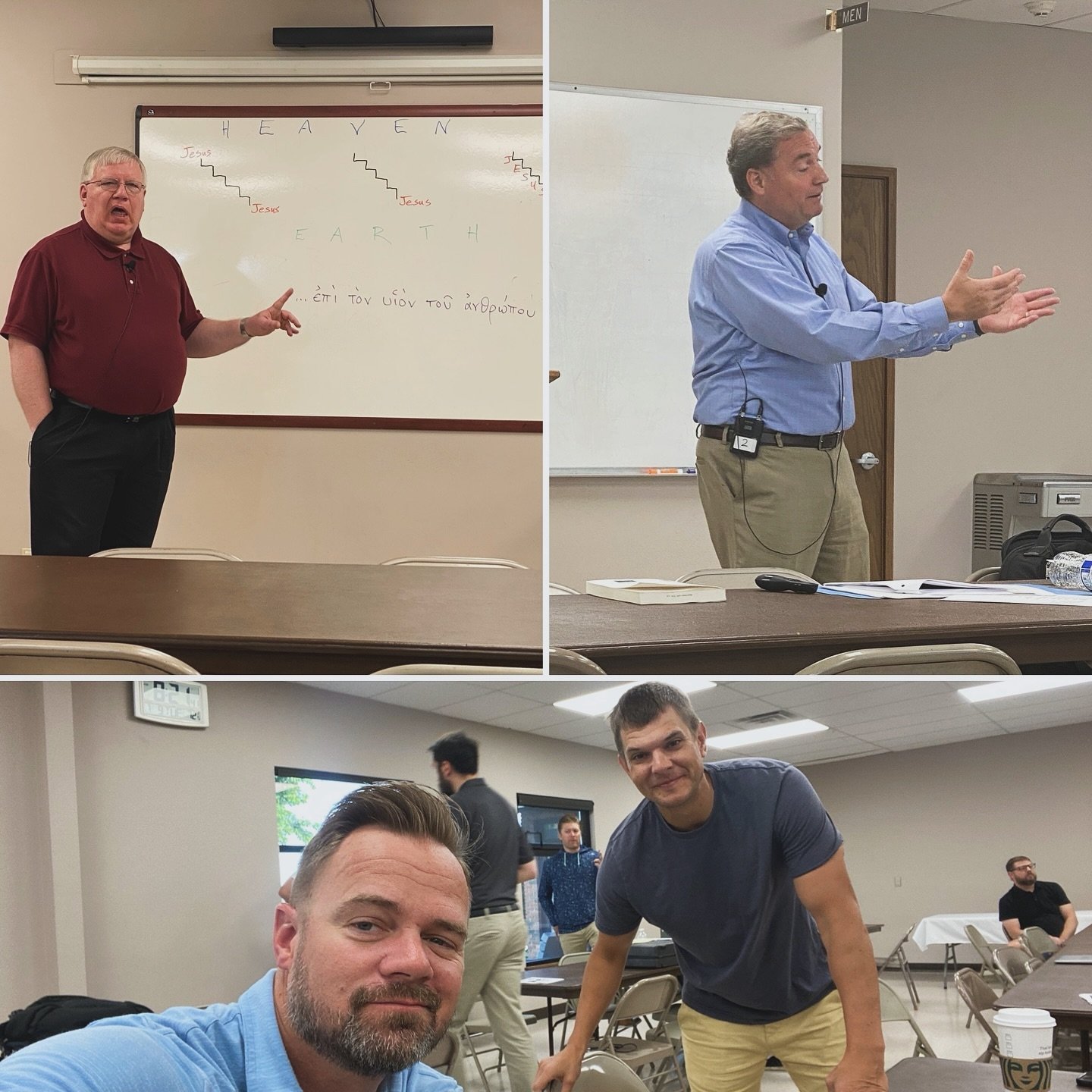 Pastor Bater is in Omaha taking some continuing education summer courses from a couple former professors.
:
Top left: Professor Joel Fredrich teaches Greek, Latin, and Church History at Martin Luther College. This week he is leading a course through 