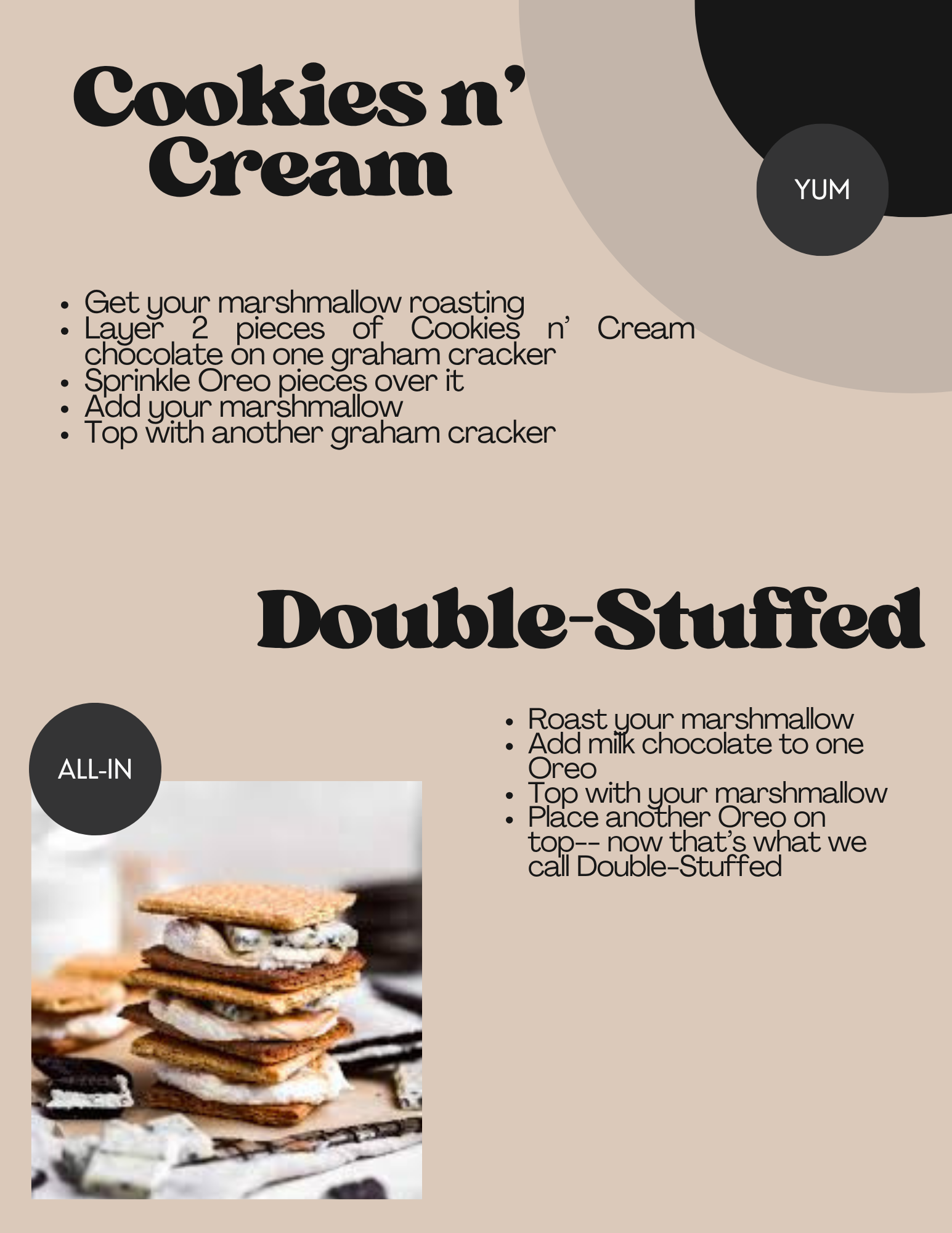 Campfire and Cocktails- Cookie's n' Cream