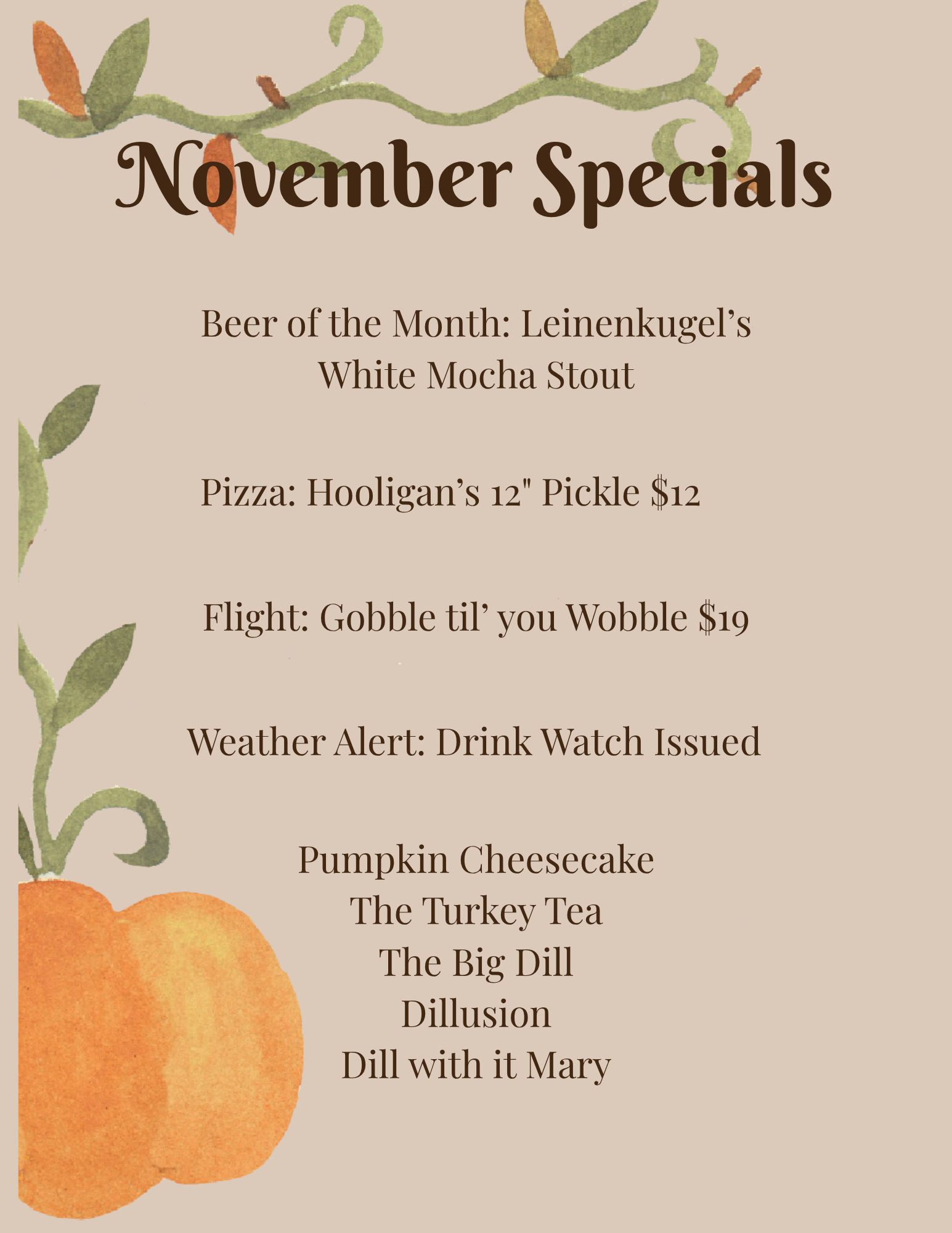 November Specials