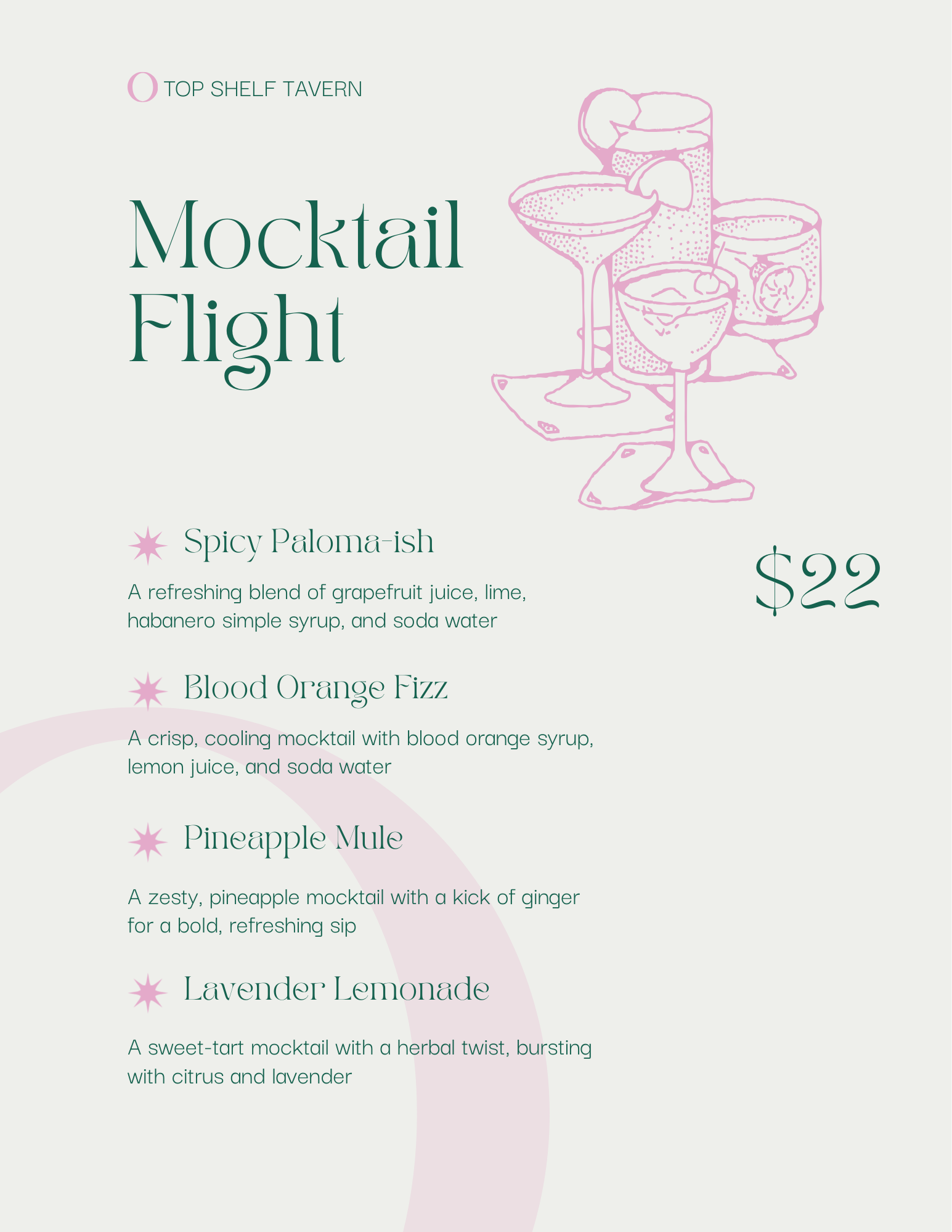Mocktail Flight Night 