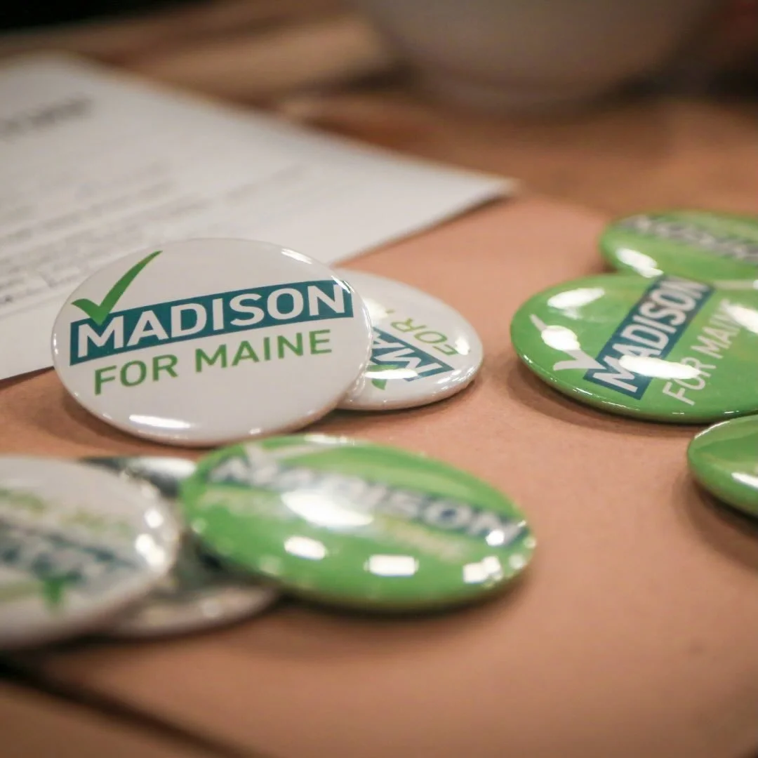 A local politics edition of Logo Design Evolution! Here is a peek at my process of creating logos for Madison Cook, @madisonformaine , an inspiring young woman who has stepped up to run for the State House representing Belfast, Belmont and Northport.