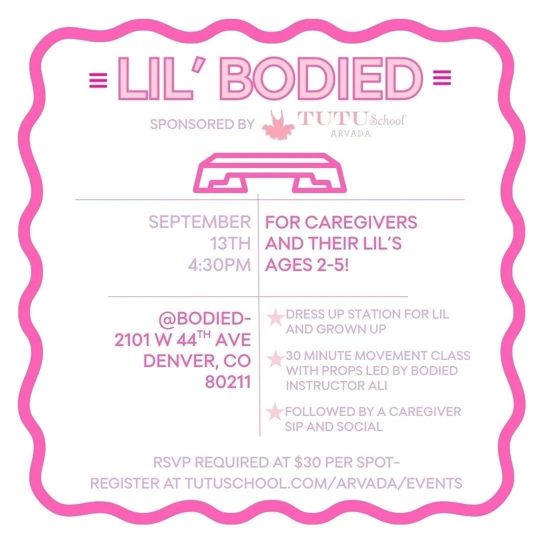Almost time for Mini Bodied!๐ฉฐ๐
Questions? Send us a message.
