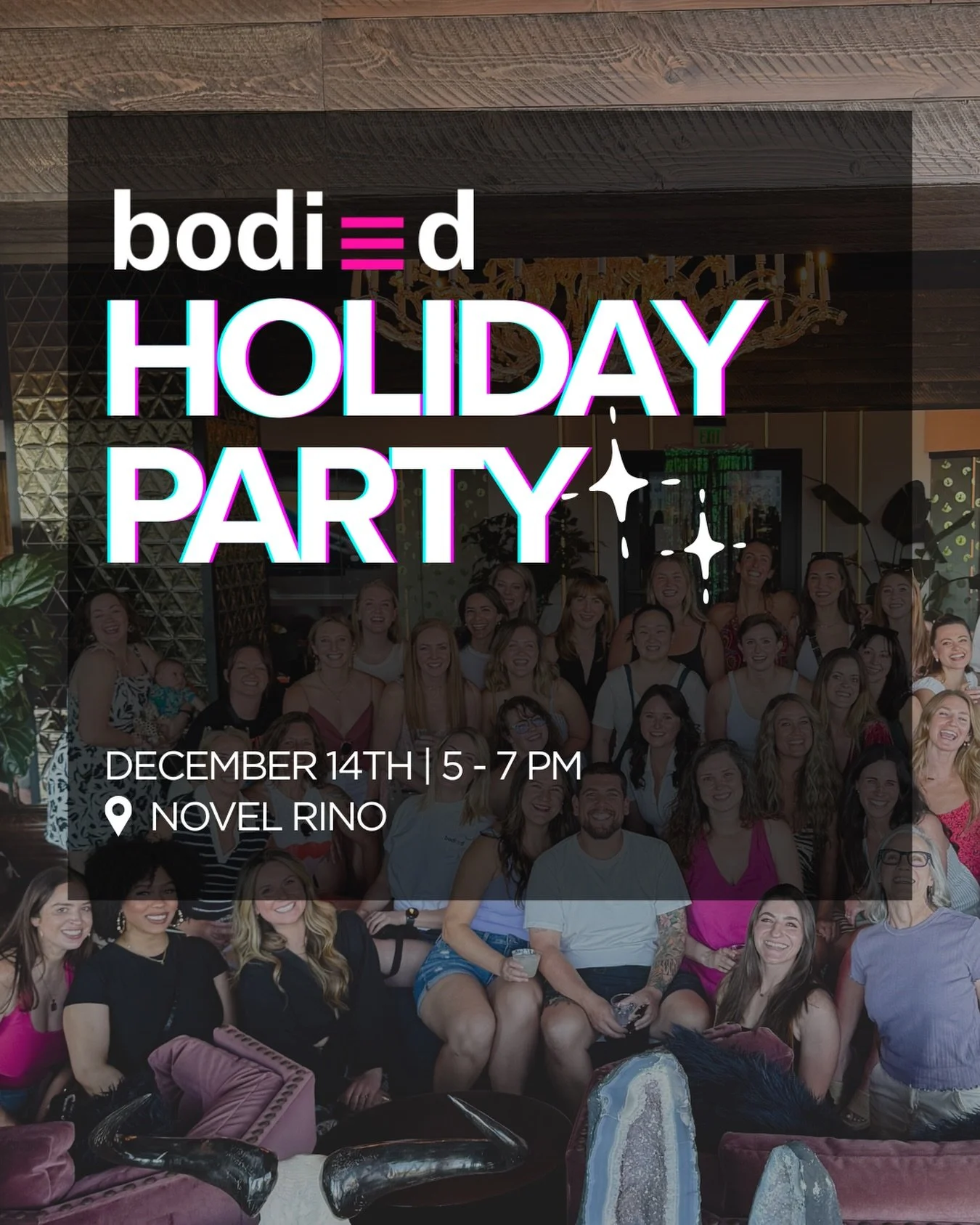 IT&rsquo;S TIME TO CELEBRATE 🎁✨

Bodied Holiday Party:
December 14th 5-7PM
Novel RiNo
drinks + snacks + holiday cheer

see you there.