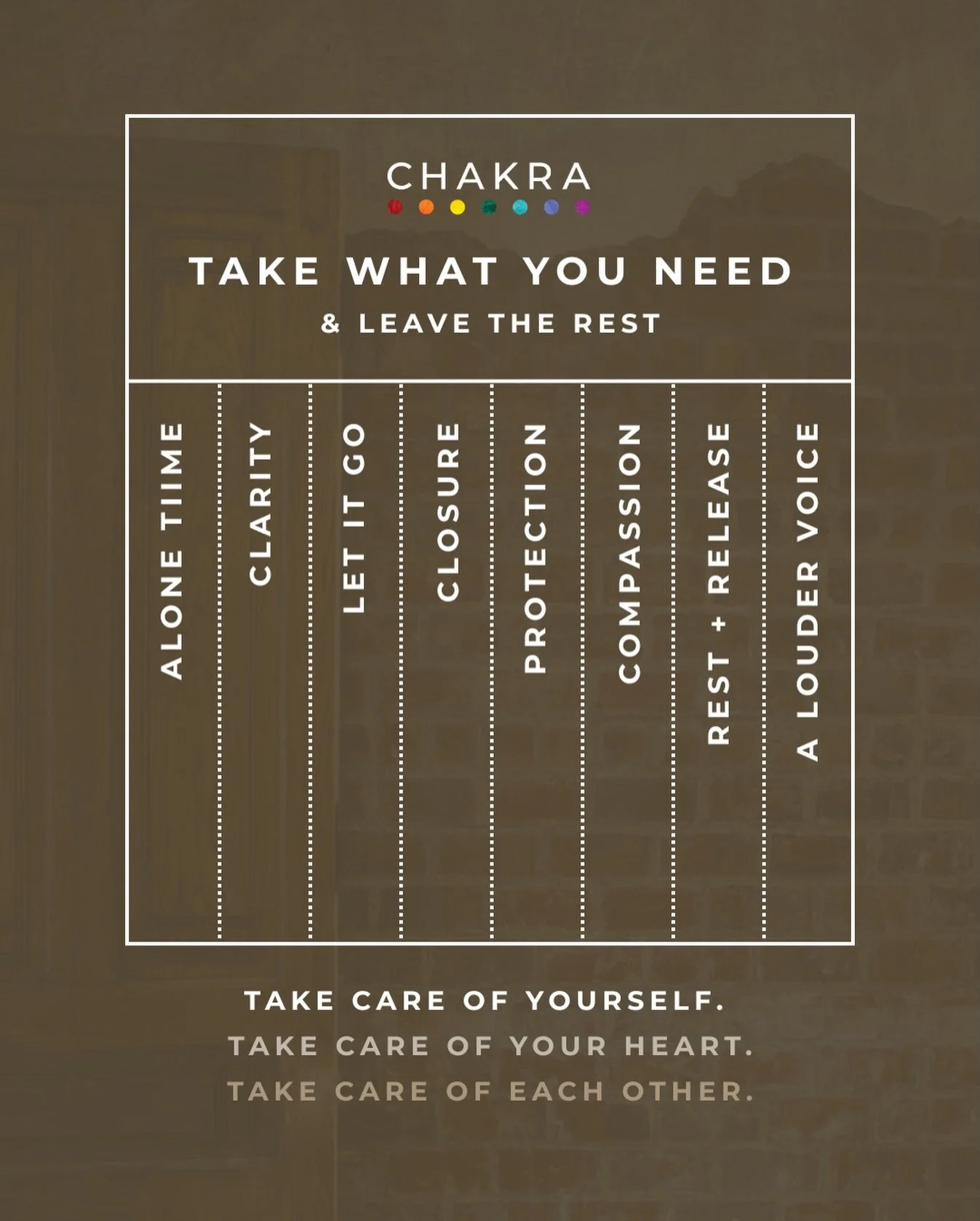 Chin up Wellness Warriors, it&rsquo;s almost the weekend. Take what you need, and leave the rest.