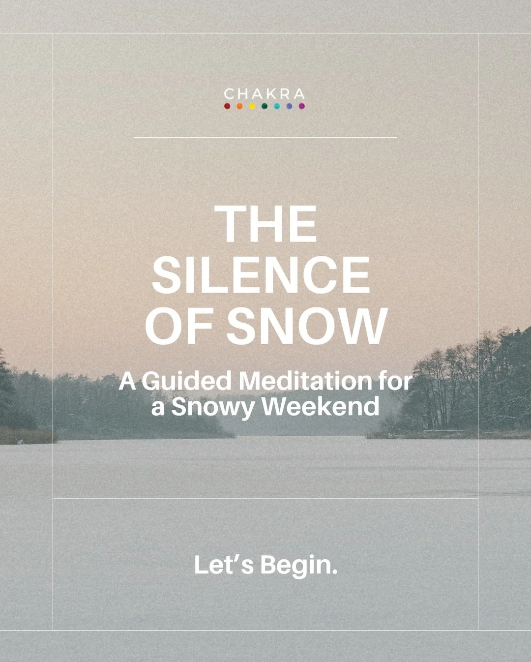 As the snow moves in this weekend, let it be an invitation, not an interruption. 

The Silence of Snow is a gentle reminder that stillness has its own wisdom. When the world slows, we&rsquo;re given space to settle, soften and listen inward. Let the 