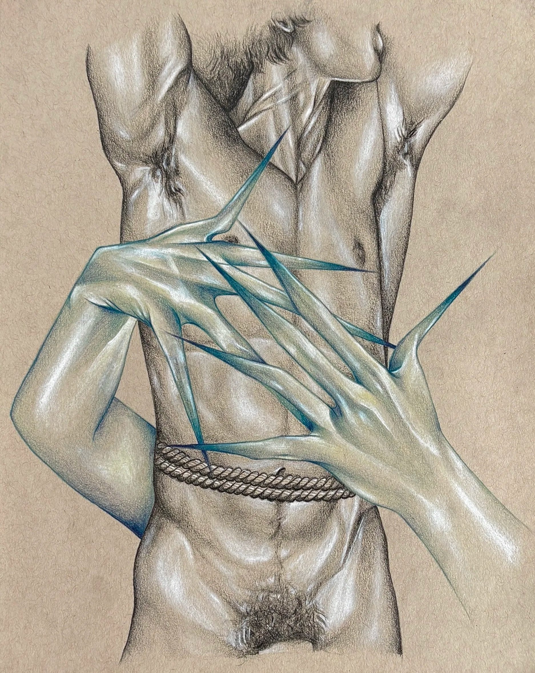 First Date Idea, colored pencil on paper, 9x12