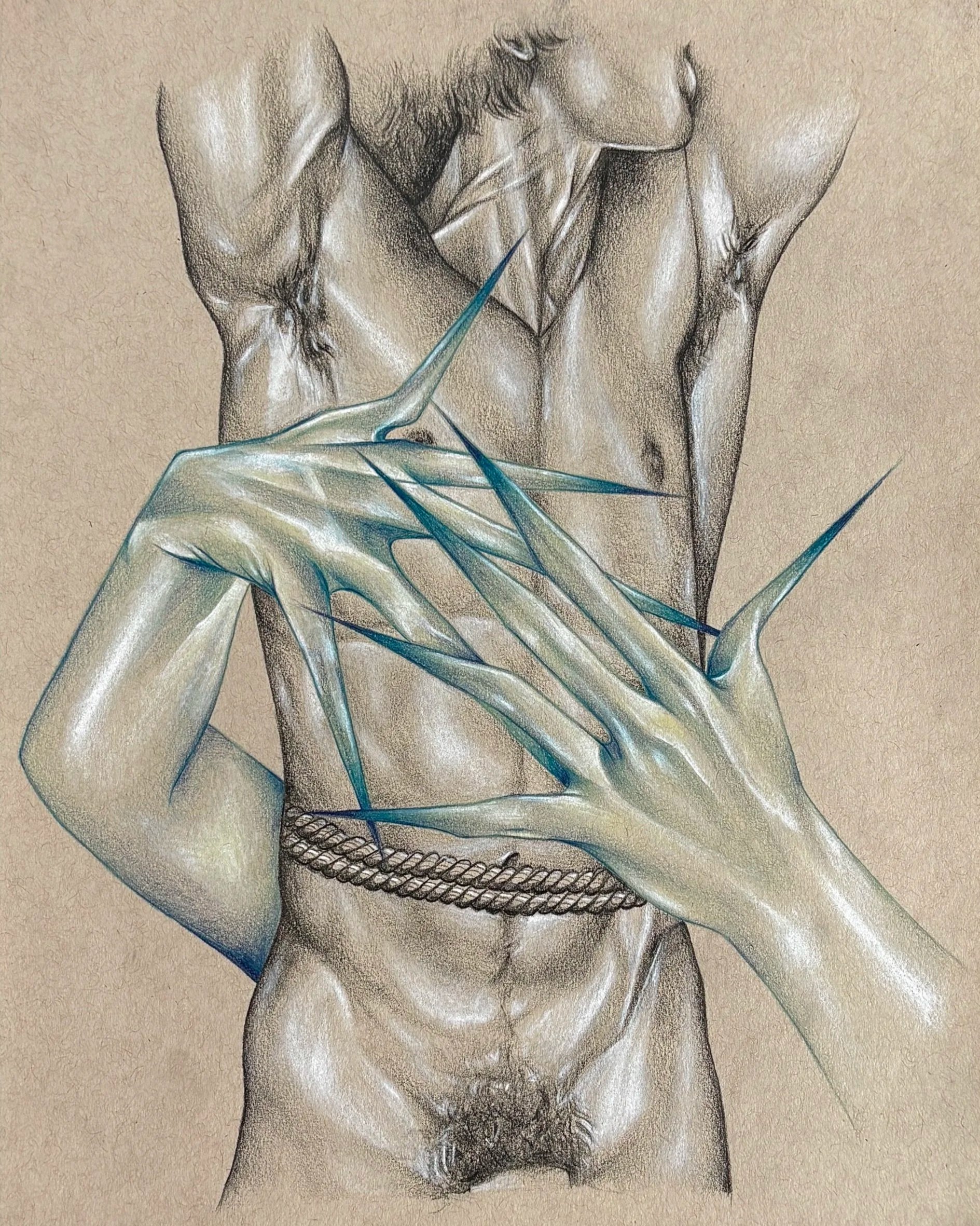First Date Idea, colored pencil on paper, 9x12