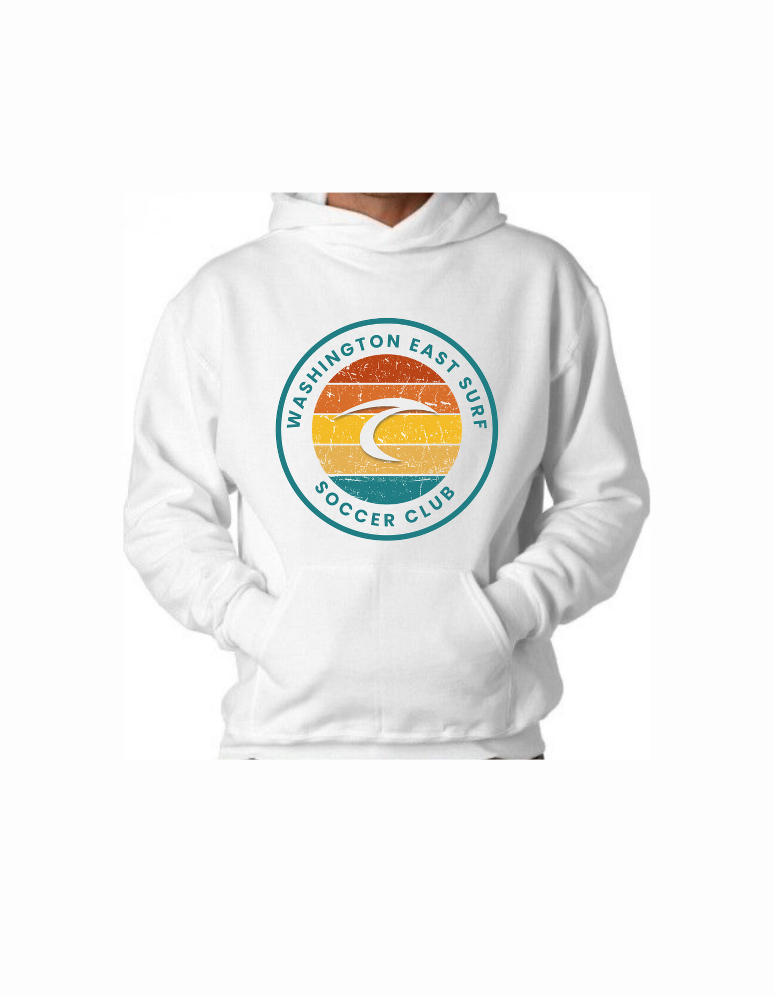 MULTI STRIPE RETRO WAVE HOODED SWEATSHIRT