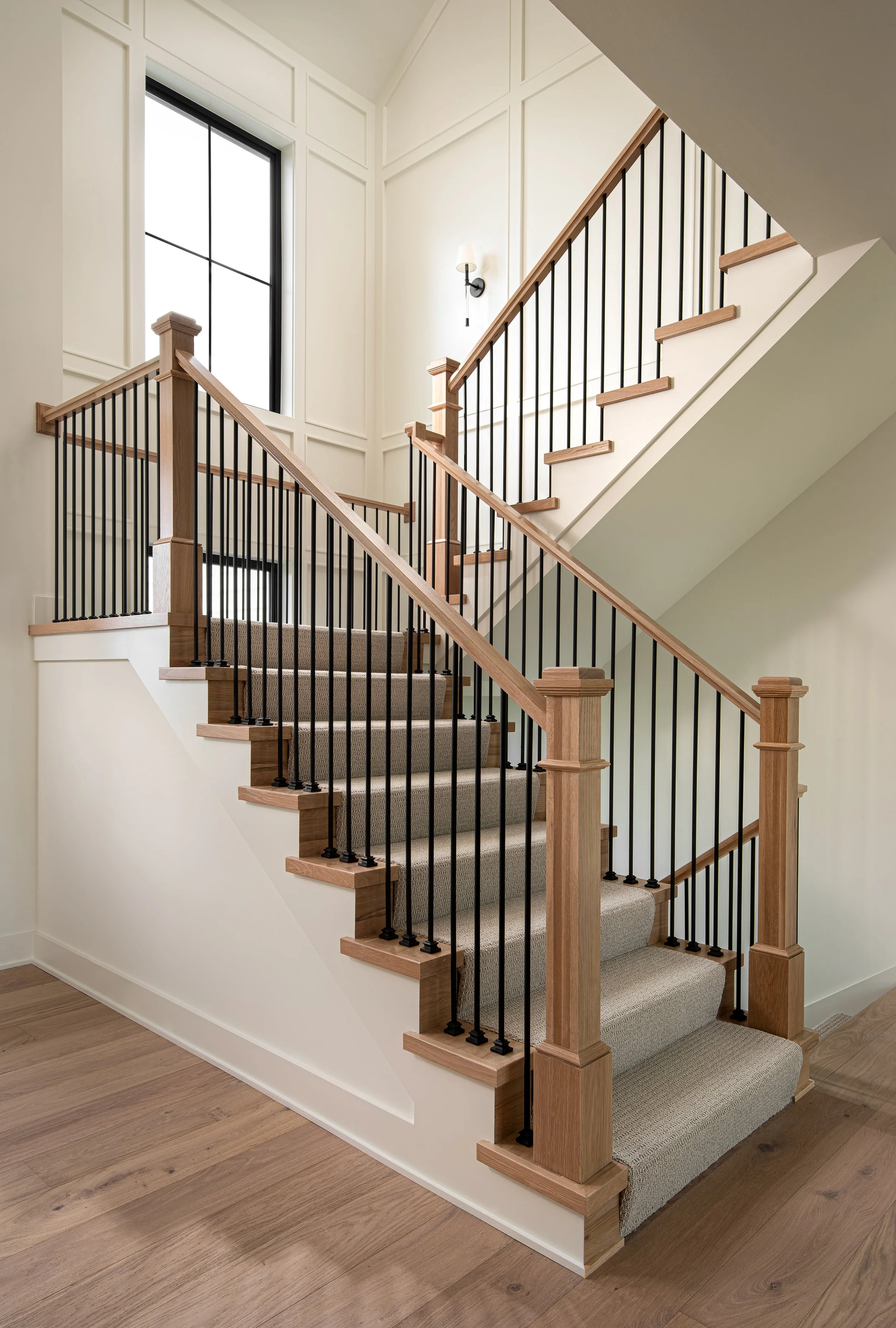 White oak staircase
