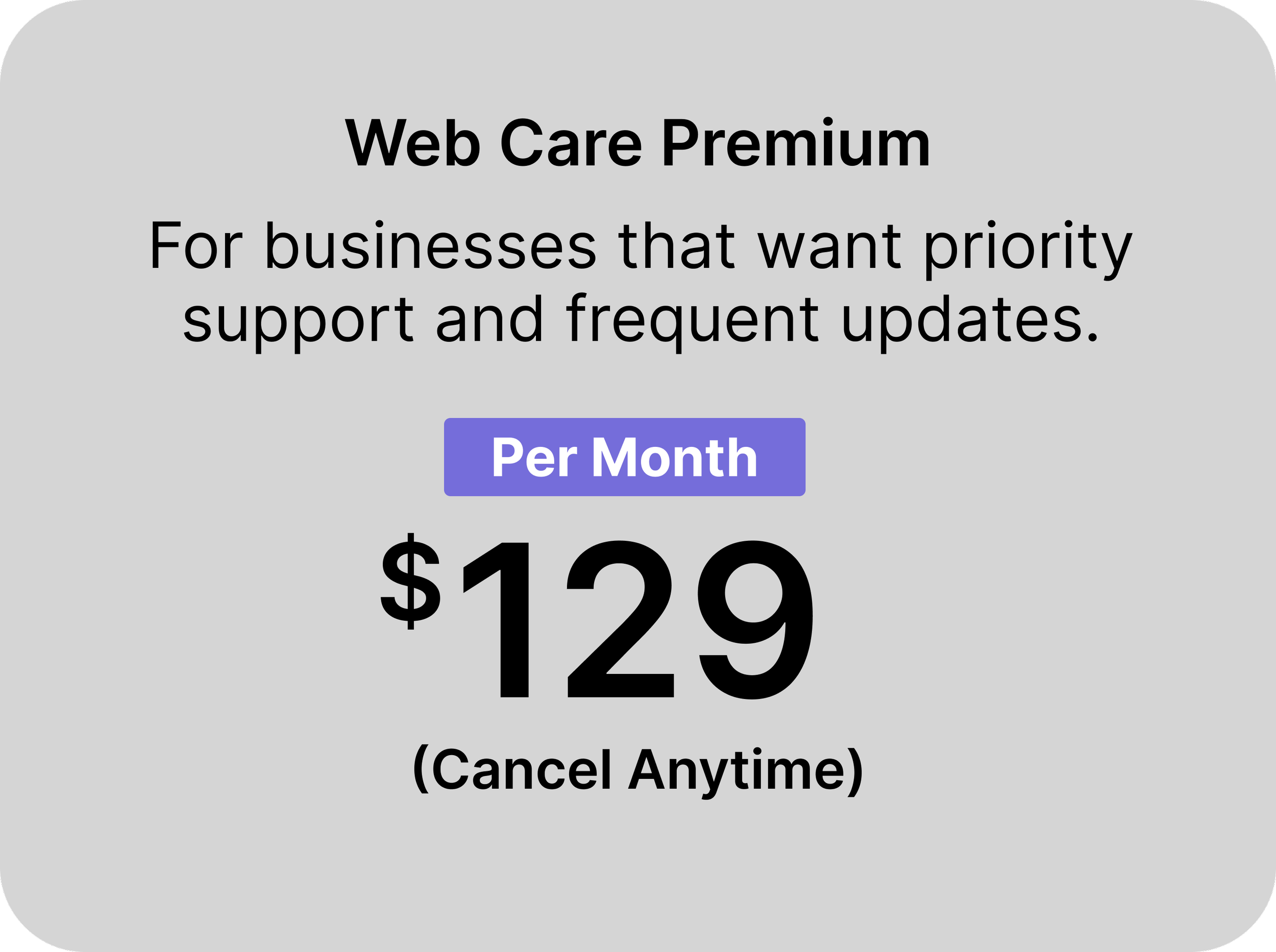 Web Care Premium (Monthly)