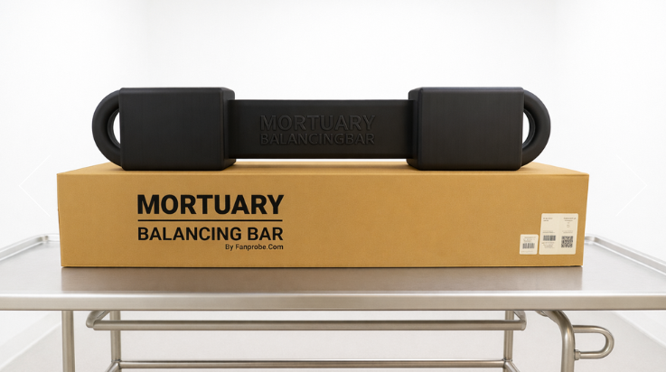 Mortuary Balancing Bar displayed with its product packaging