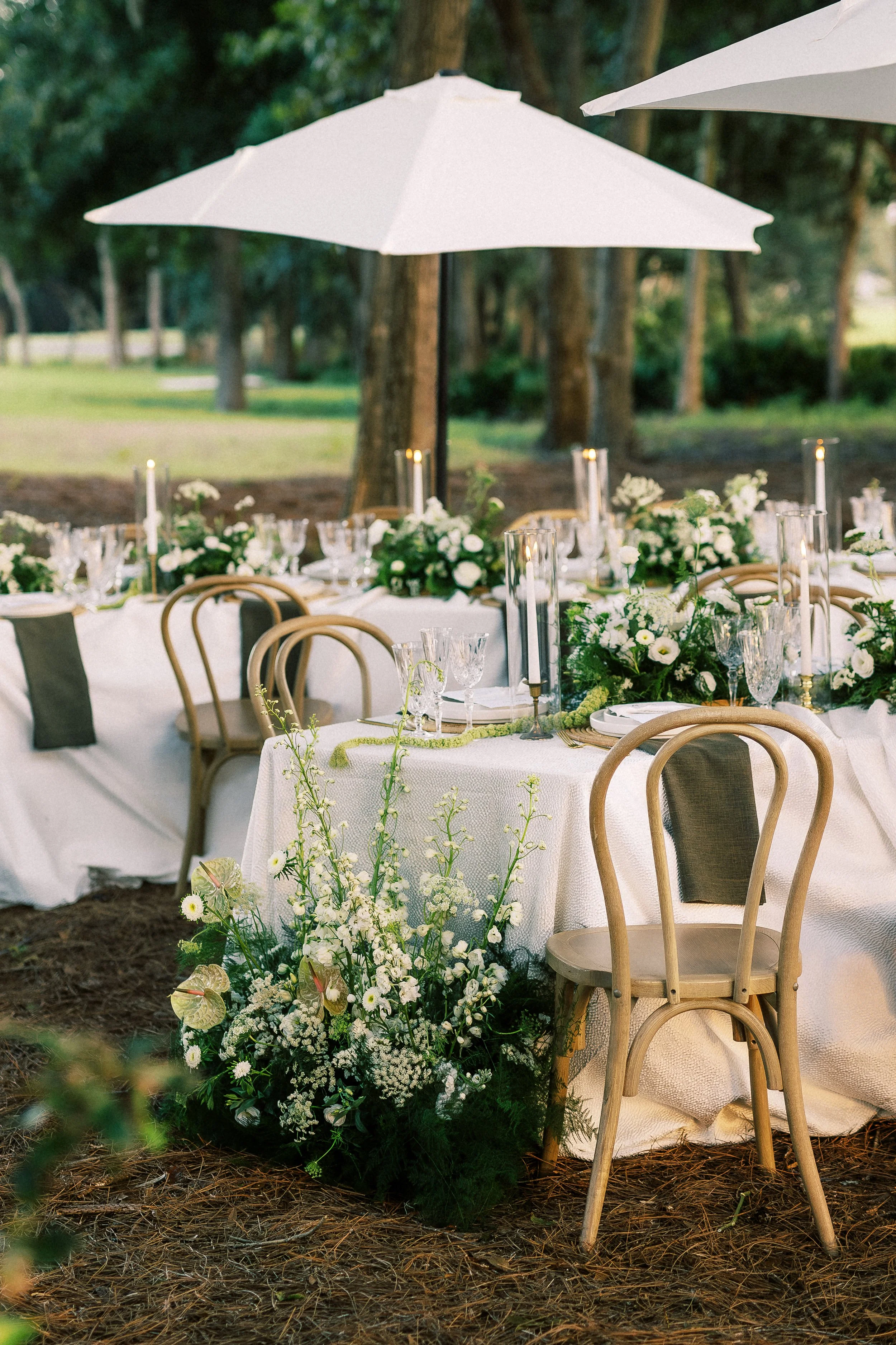 Outdoor wedding reception design in North Georgia