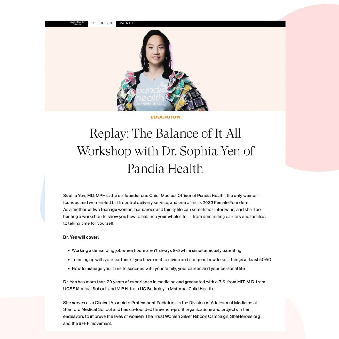 We've got a #tbt of the workshop @pandiahealth's @drsophiayen led for @thefemalefoundercollective. Click the link in our bio to watch the replay of her talk on balancing family, career, and personal life.

#worklifebalancetips #femalefounder #femalef