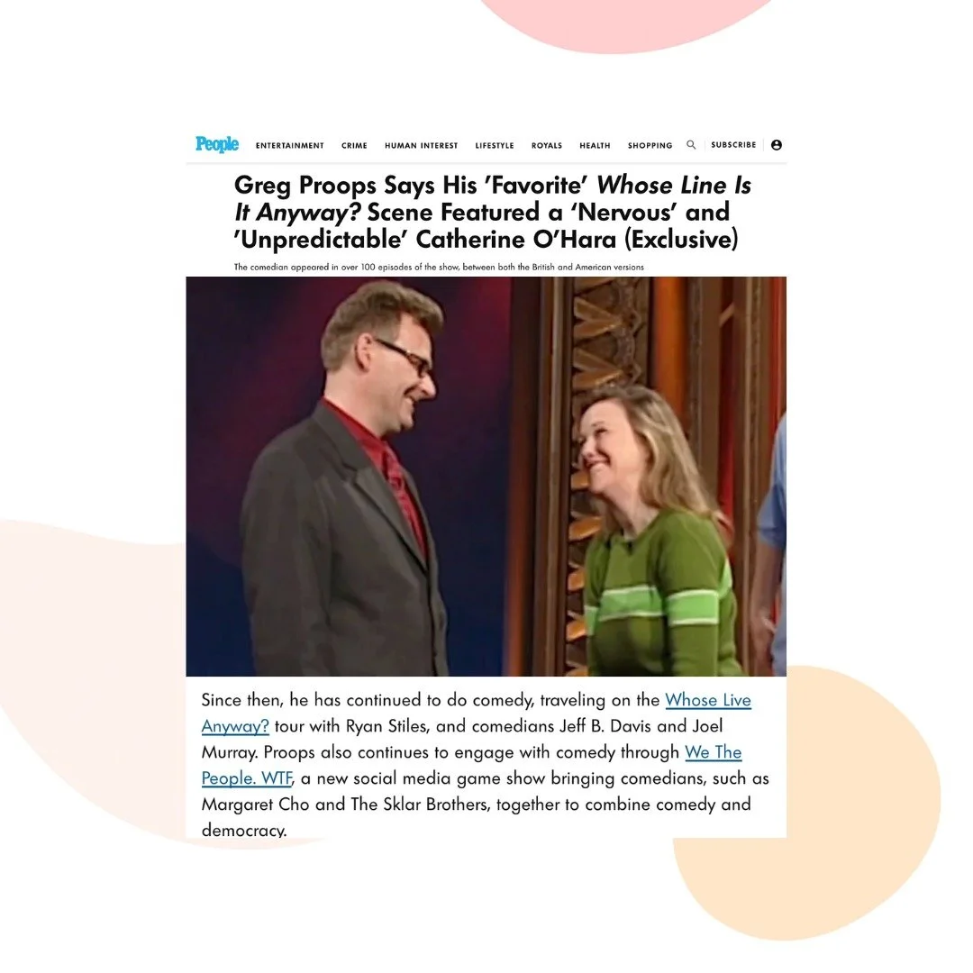 We're having the best time representing @proopdog of @whoselineofficial fame on behalf of @wethepeoplewtf, a new weekly digital game show where comedians compete and do bits on their favorite protest signs to reign superior. @merewilsh of @people spo