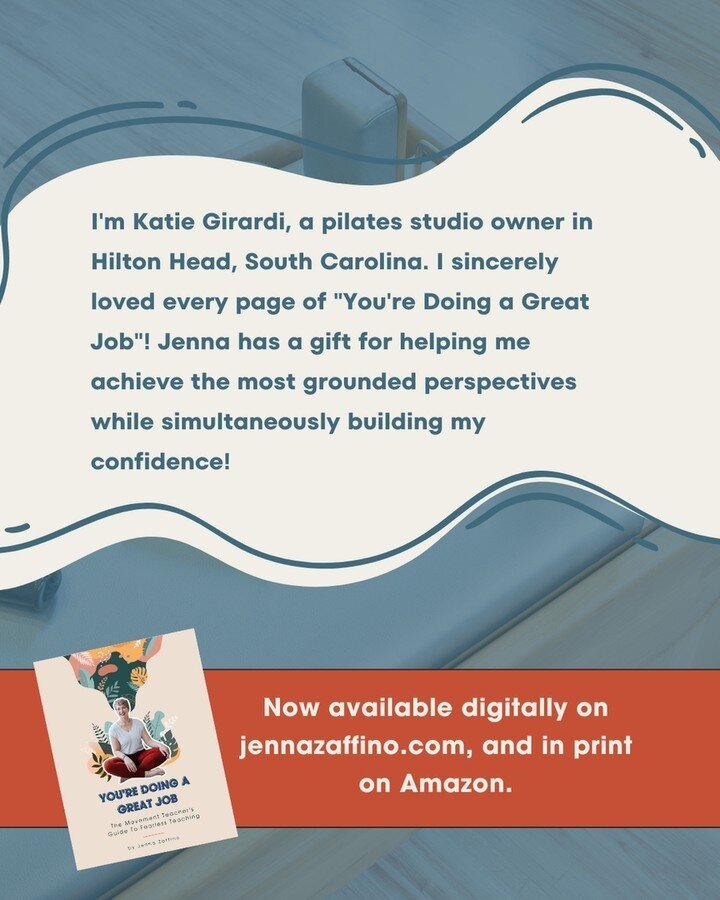 Katie is an absolute gem of a studio owner.  She cares about her team and has always been on the forefront of learning that goes beyond the exercises.  I had the pleasure of doing the VERY FIRST Pilates Unfiltered LIVE recording at Katies in 2018 alo